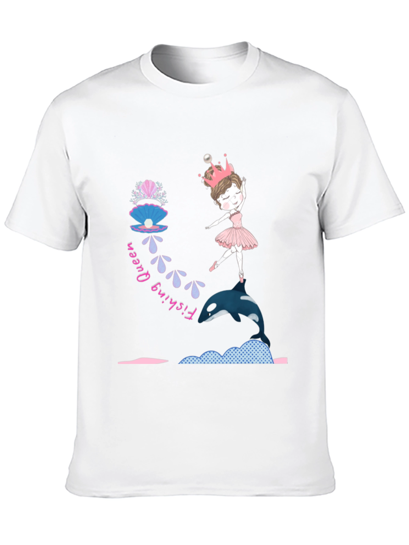 Fishing Queen T-Shirt: Ballerina & Orca Design