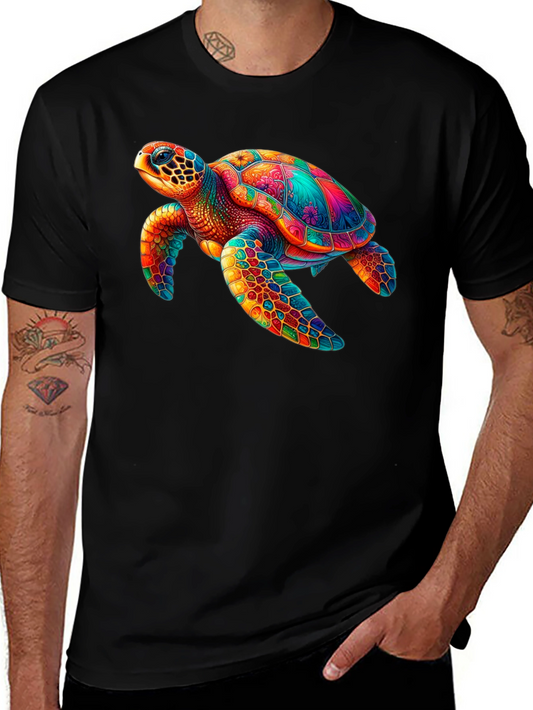 Colorful Sea Turtle Graphic Tee