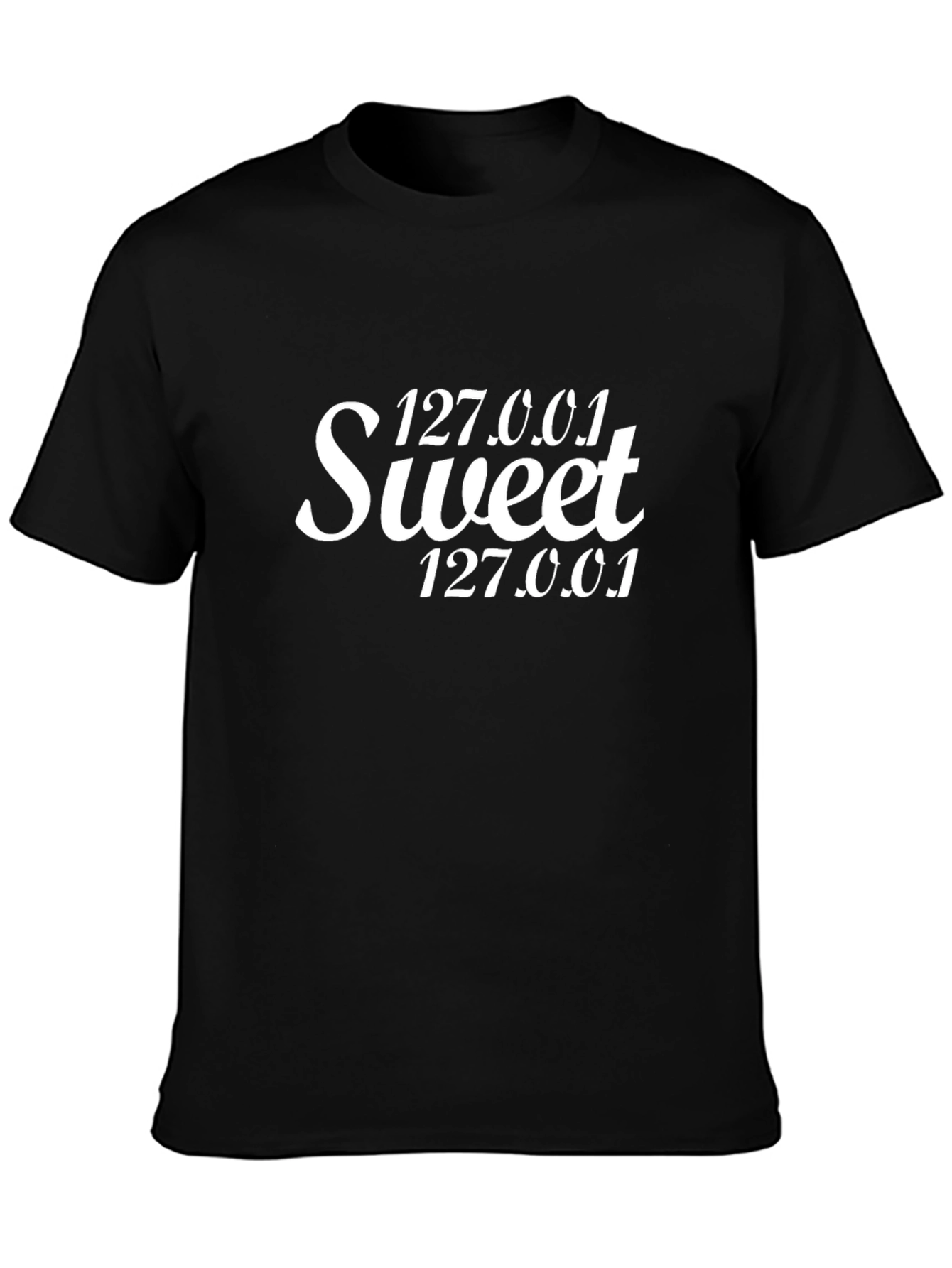 Sweet 127.0.0.1 T-Shirt - Black Casual Wear