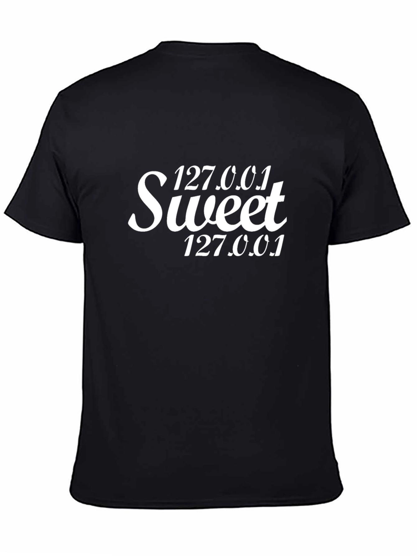 Sweet 127.0.0.1 T-Shirt - Black Casual Wear
