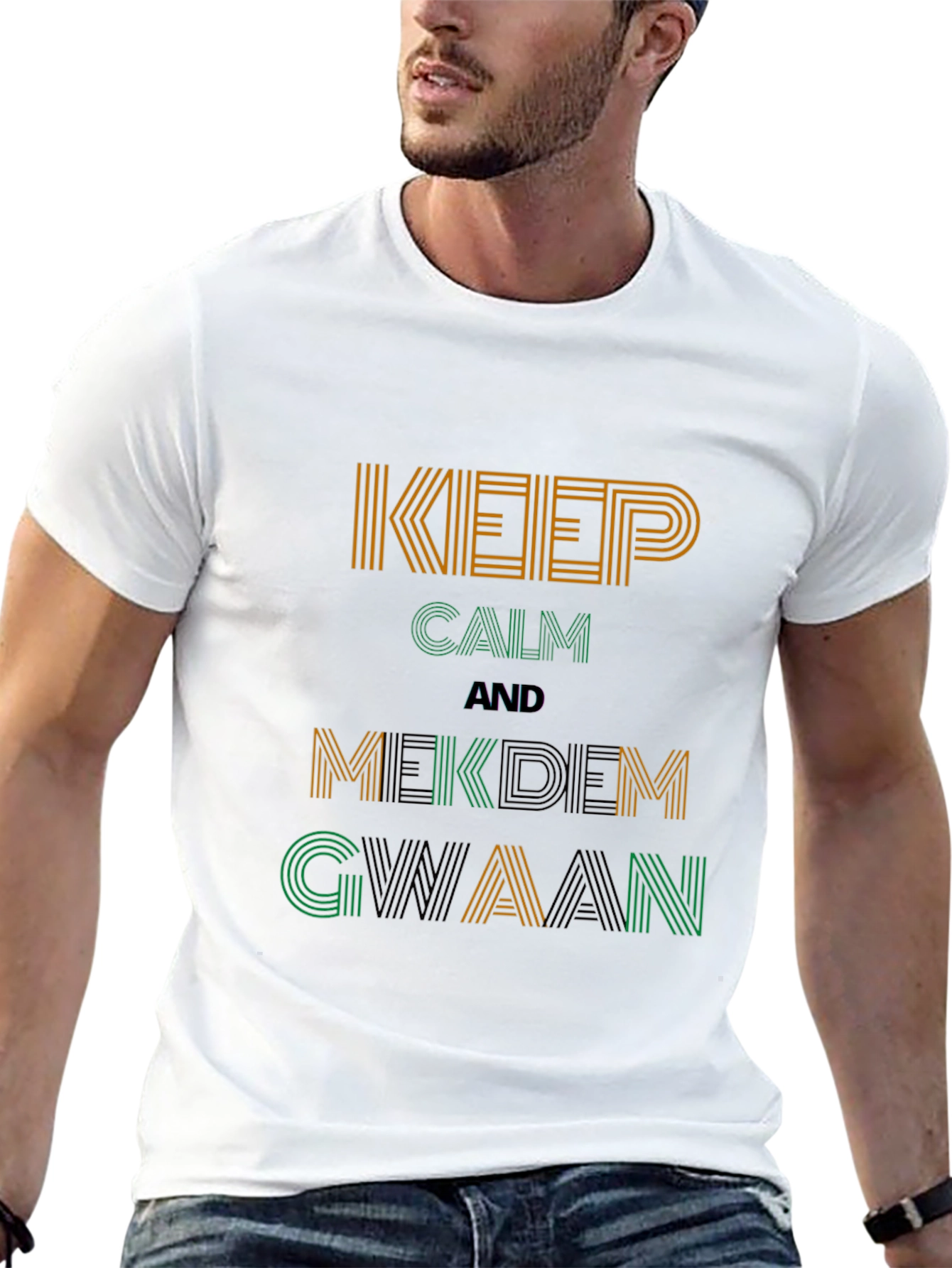 Keep Calm Mekdem Gwaan Graphic Tee