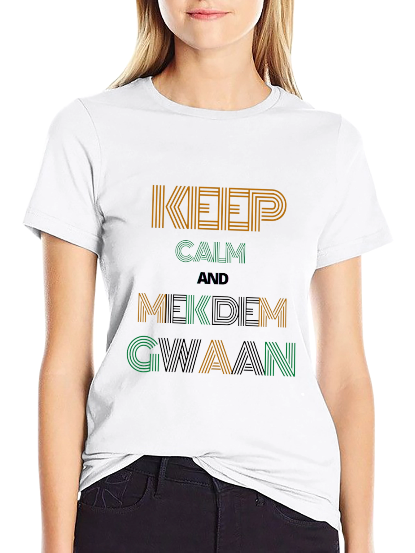 Keep Calm Mekdem Gwaan Graphic Tee