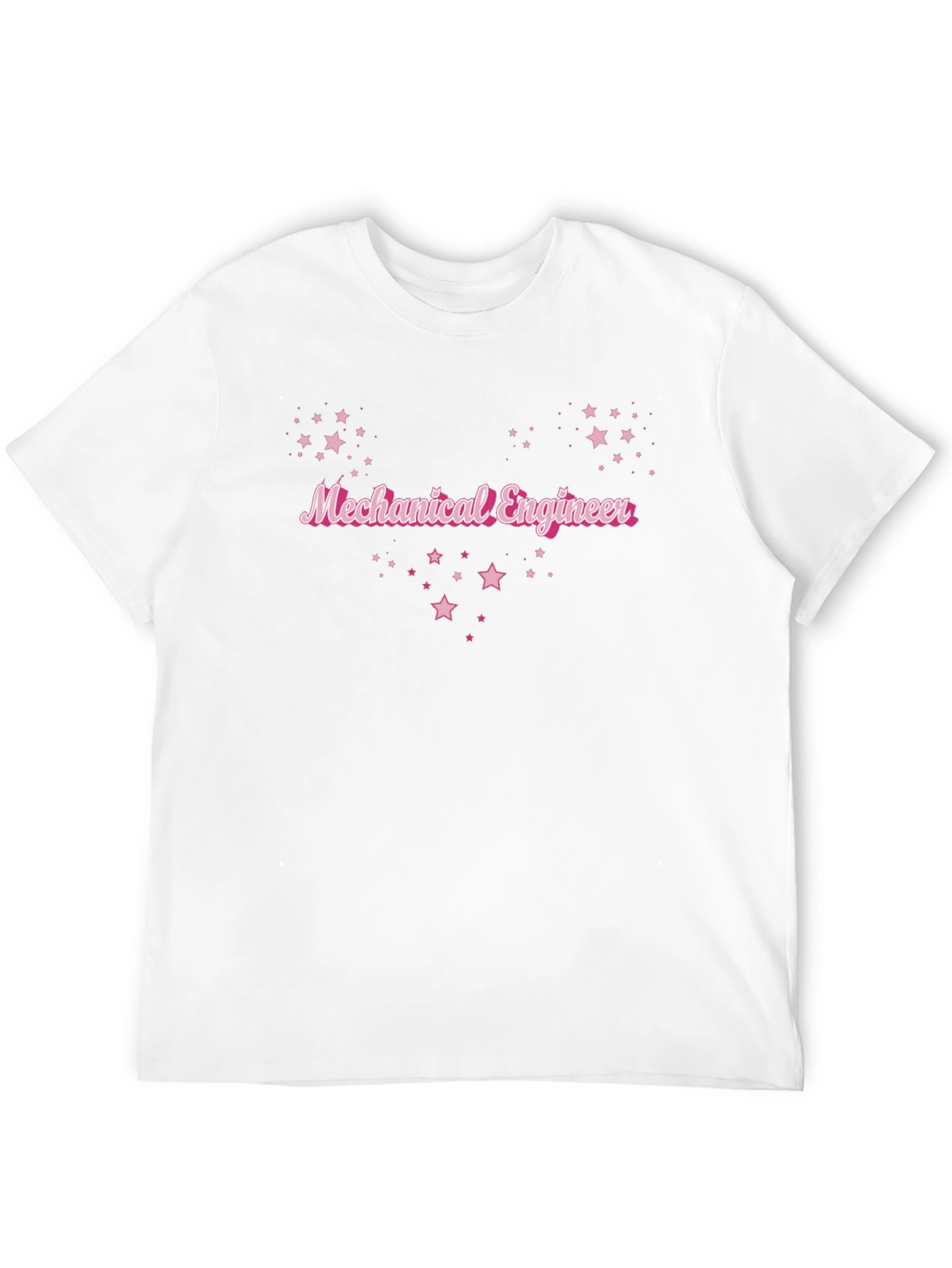 Mechanical Engineer Star Graphic Black T-Shirt