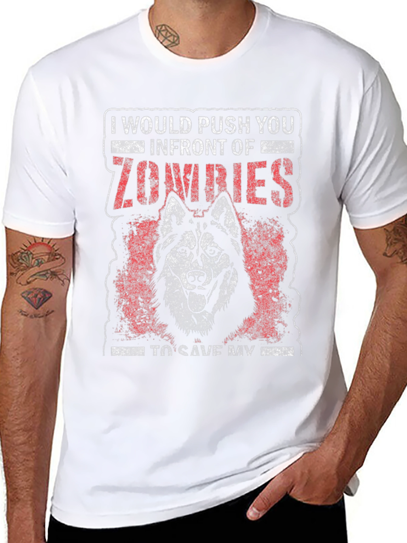 Zombie Husky Graphic Tee