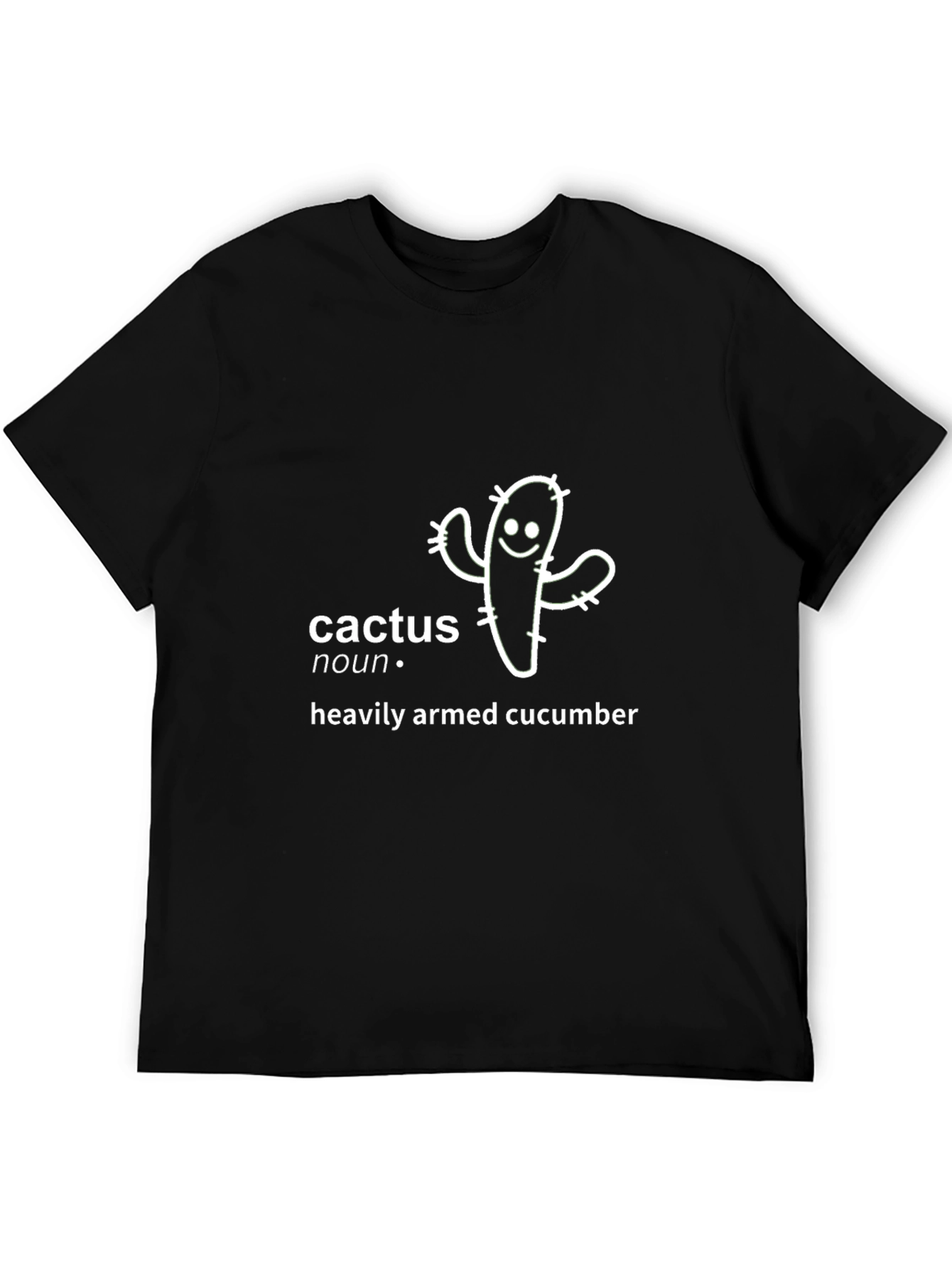 Cactus Heavily Armed Cucumber Graphic T-Shirt
