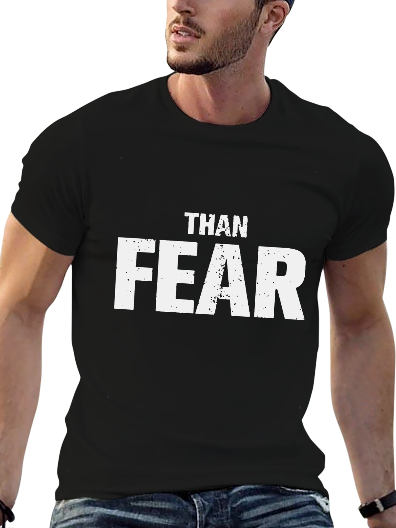 Than Fear Graphic Tee - Motivational T-Shirt