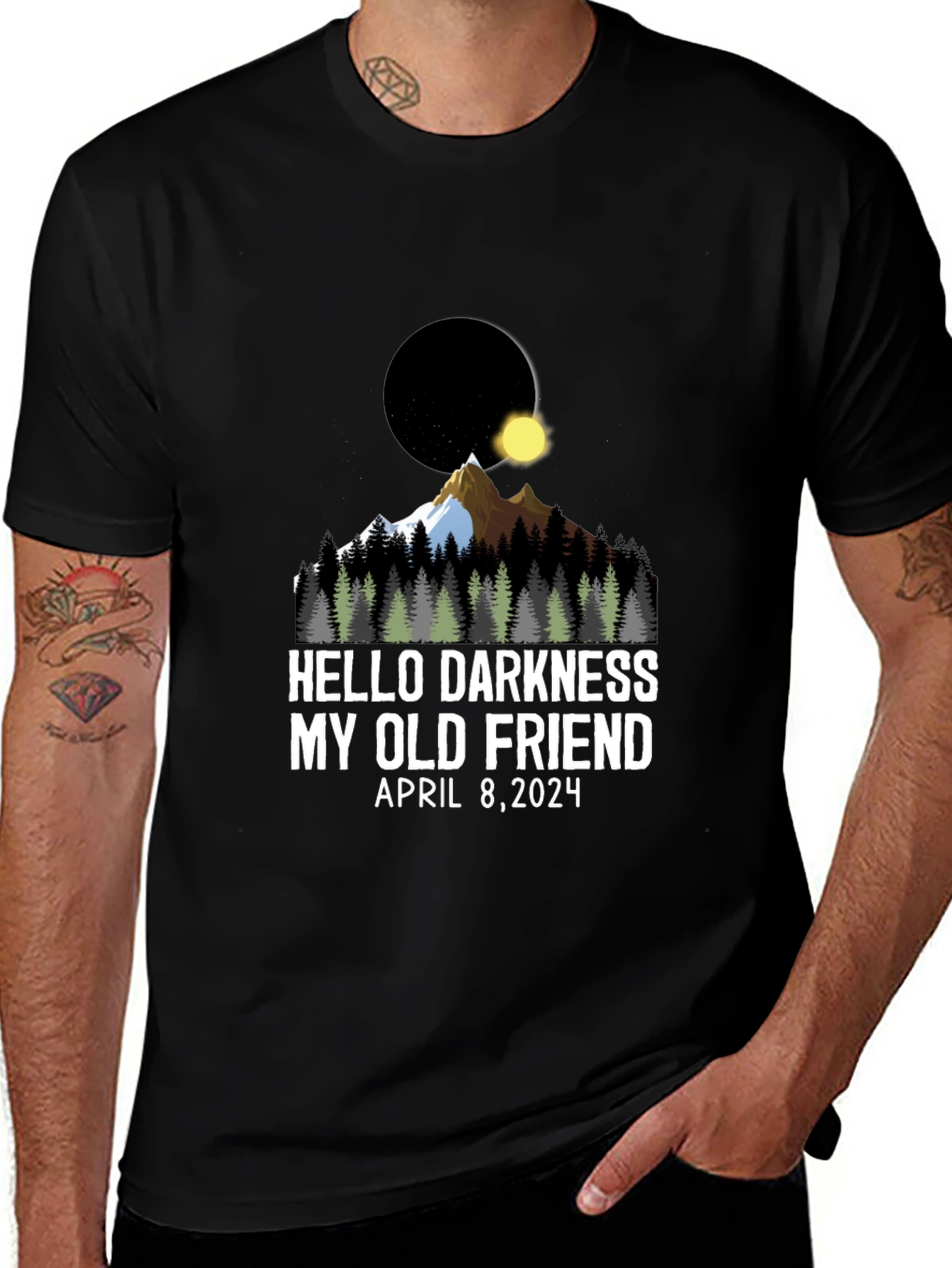 Hello Darkness Eclipse T-Shirt: April 8 2024