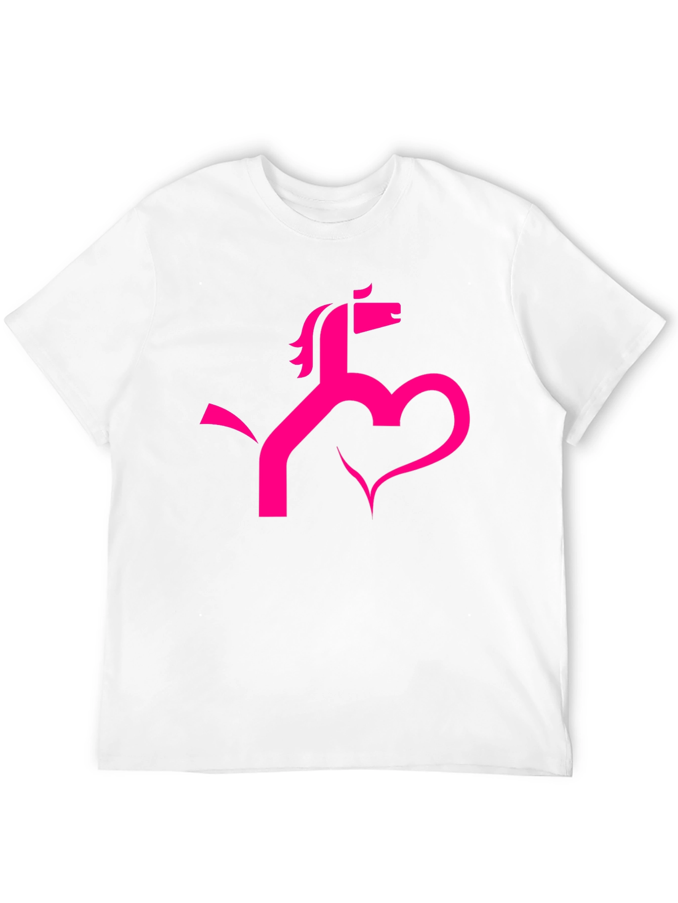 Stylish Black Tee with Horse & Heart Graphic