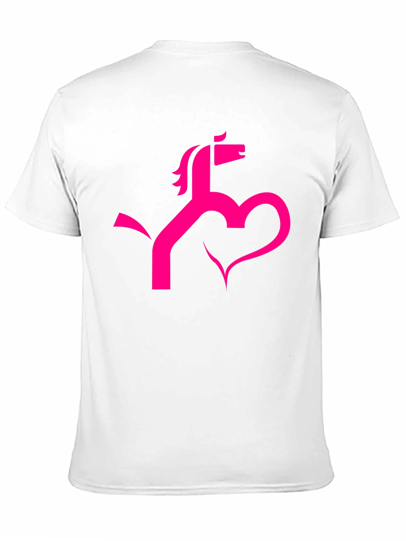 Stylish Black Tee with Horse & Heart Graphic