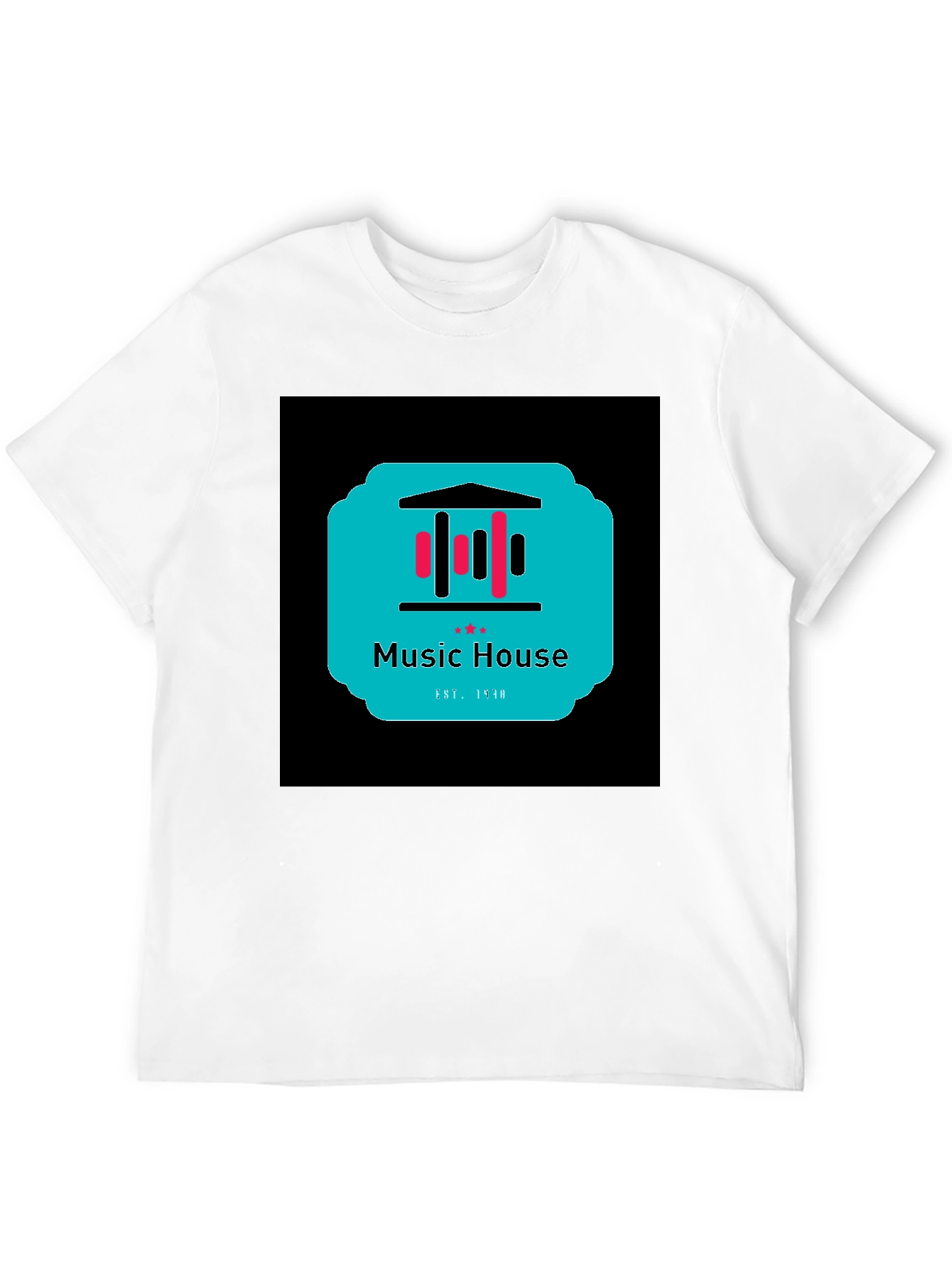 Music House Graphic Tee - Black Unisex T-Shirt