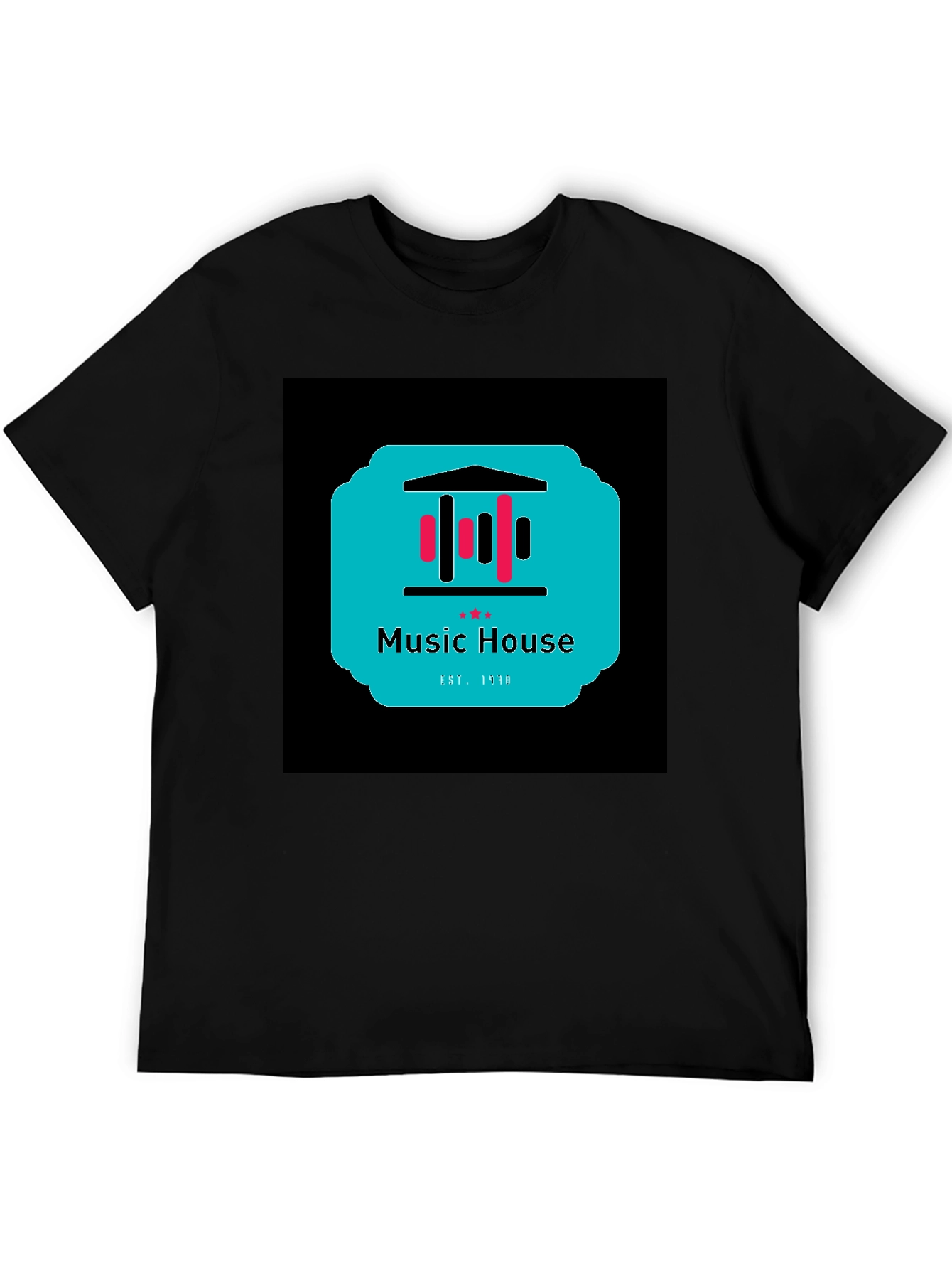 Music House Graphic Tee - Black Unisex T-Shirt