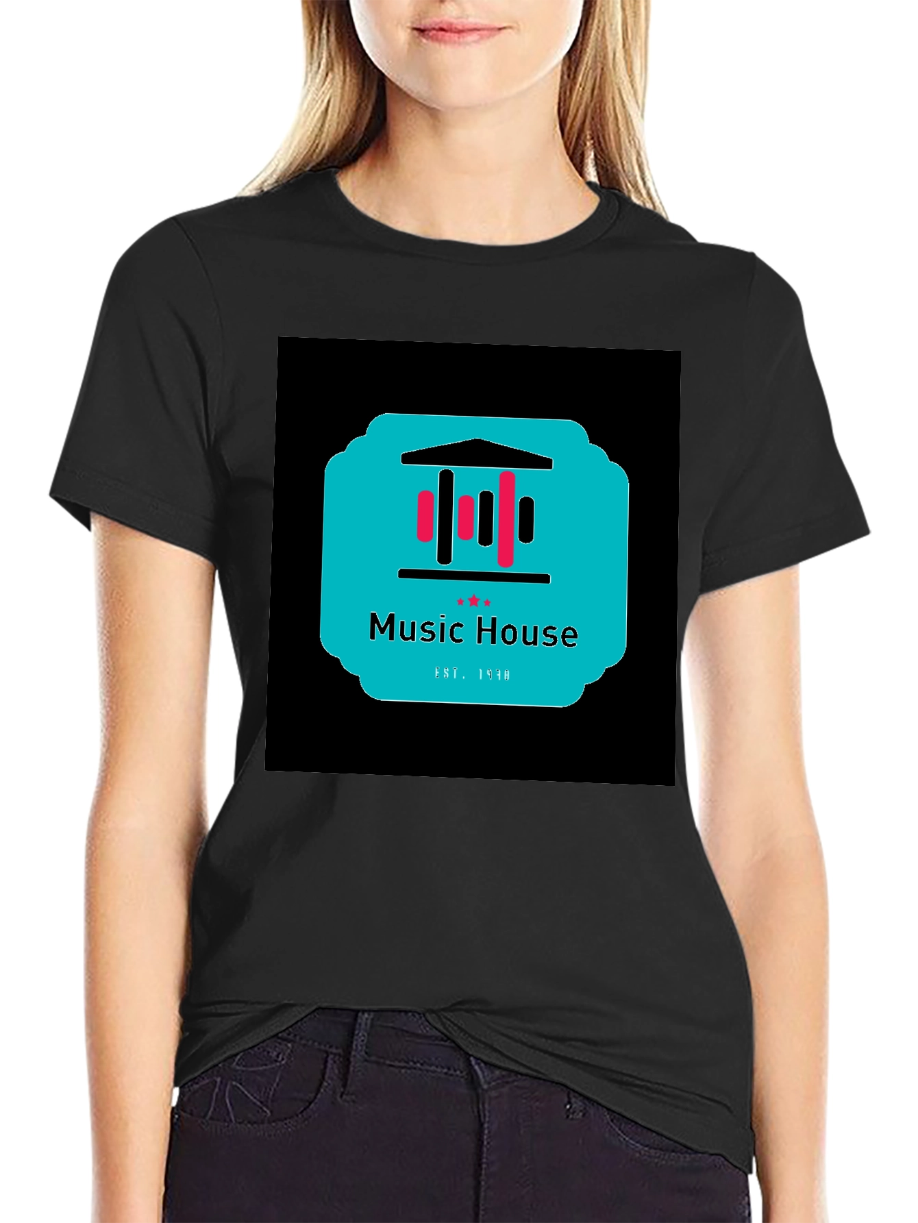 Music House Graphic Tee - Black Unisex T-Shirt
