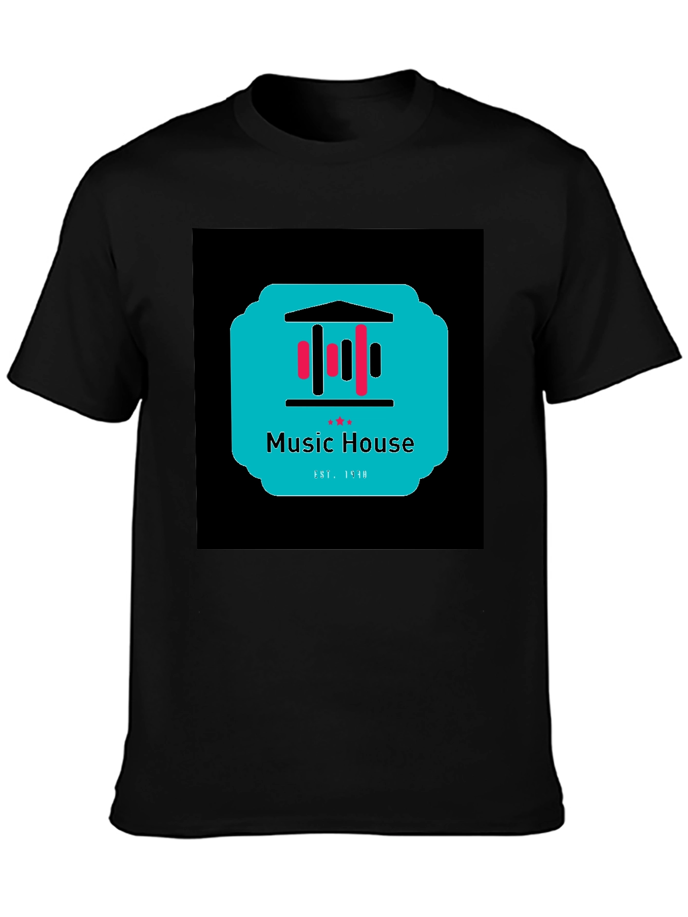 Music House Graphic Tee - Black Unisex T-Shirt