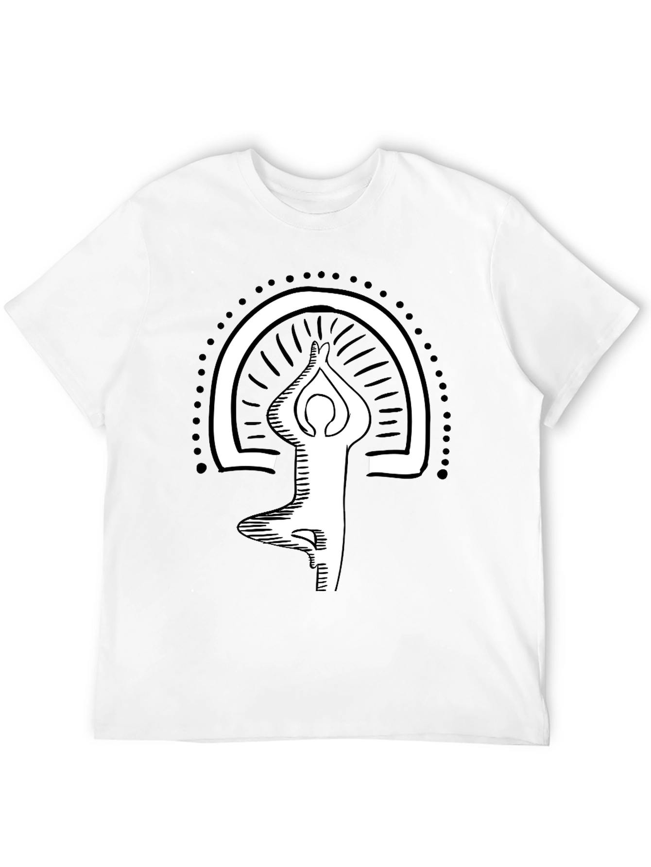 Yoga Pose Graphic Tee - Balance and Style