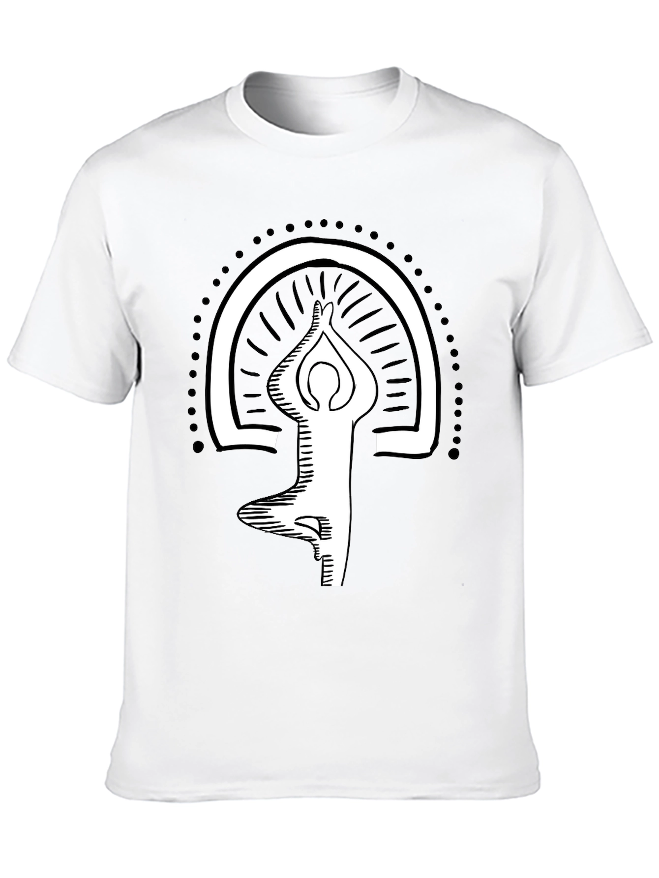 Yoga Pose Graphic Tee - Balance and Style