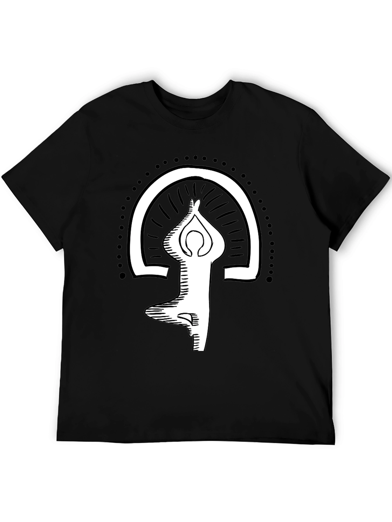 Yoga Pose Graphic Tee - Balance and Style