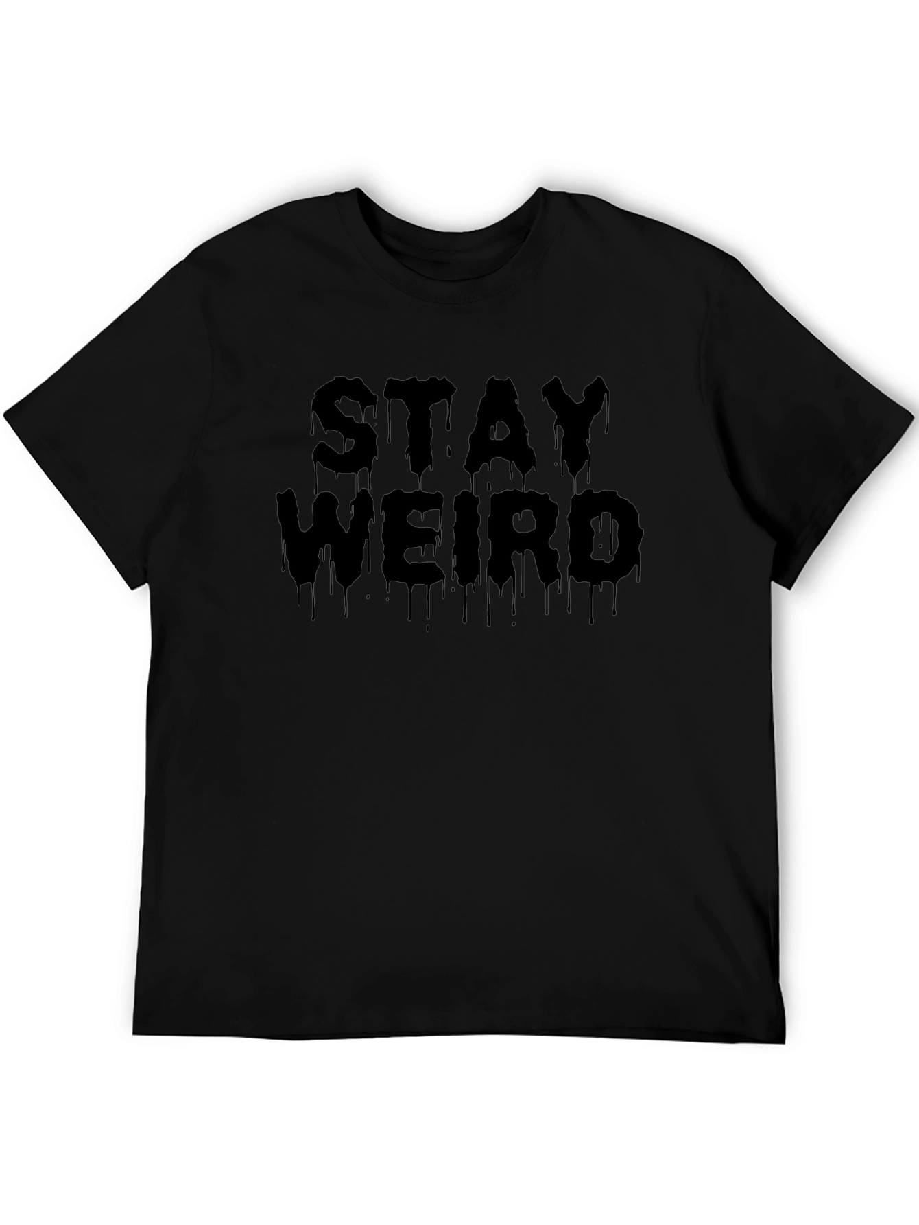 Stay Weird Black Graphic Tee