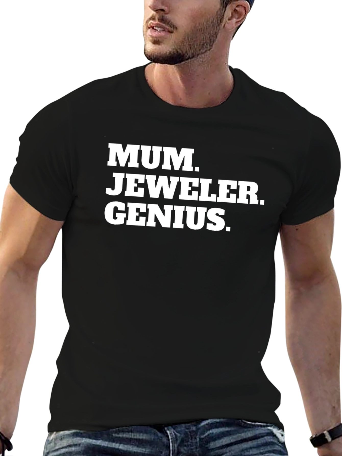 Mum Jeweler Genius Black T-Shirt