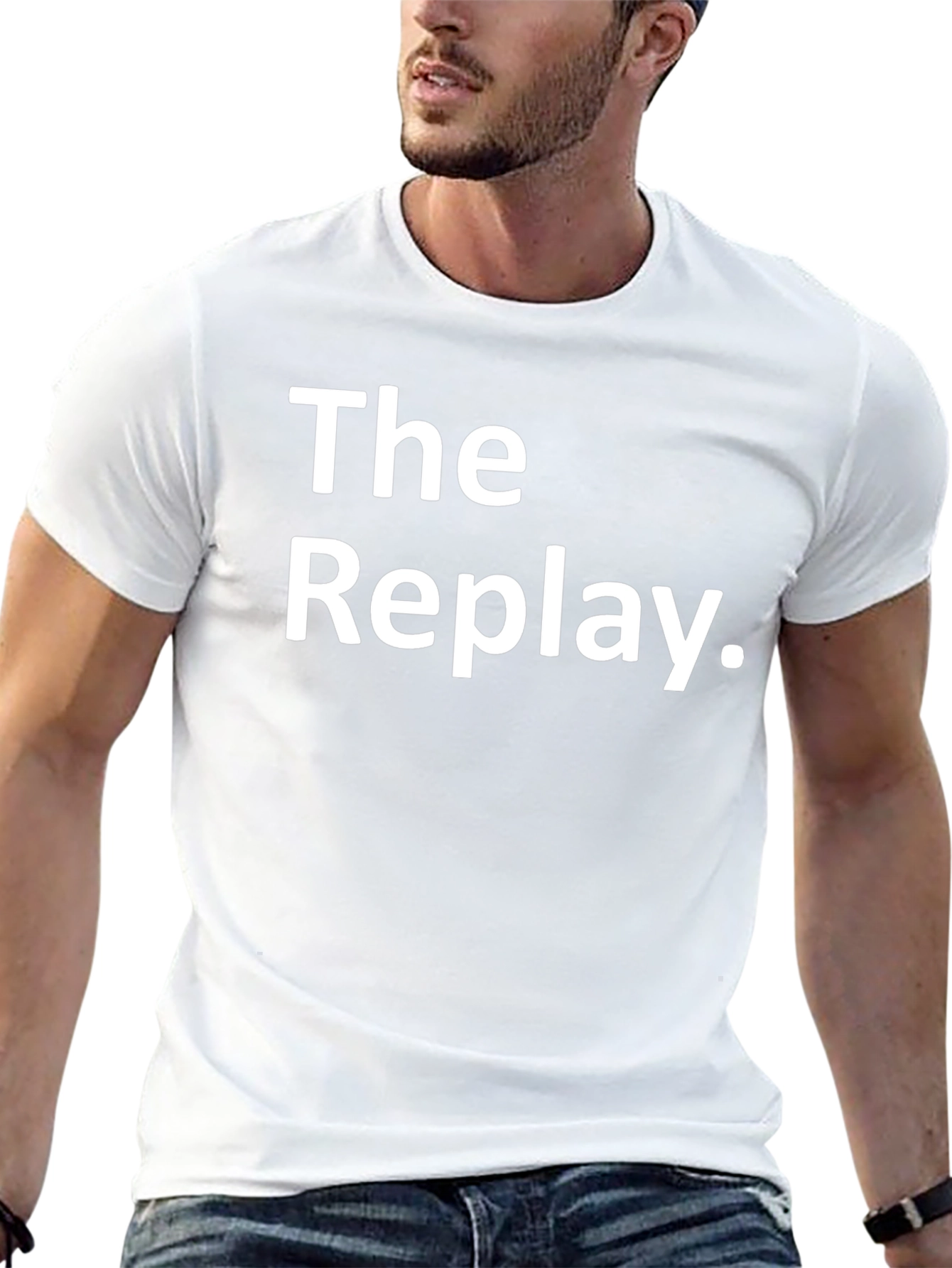 The Replay Graphic Tee - Black Cotton Casual T-Shirt