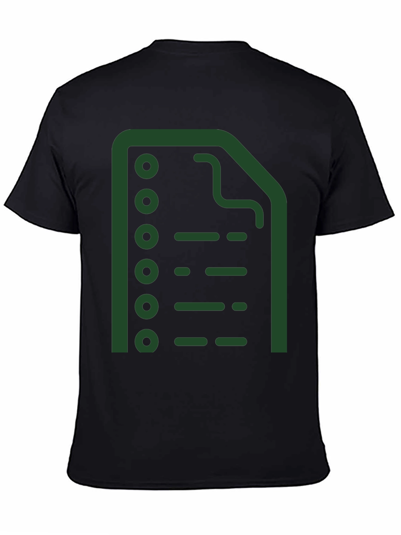Abstract Green File Icon Black T-Shirt
