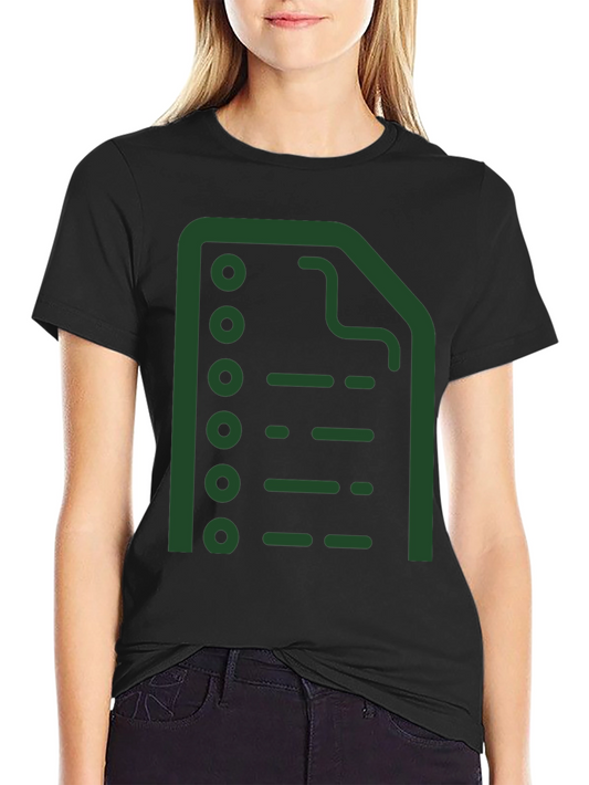 Abstract Green File Icon Black T-Shirt