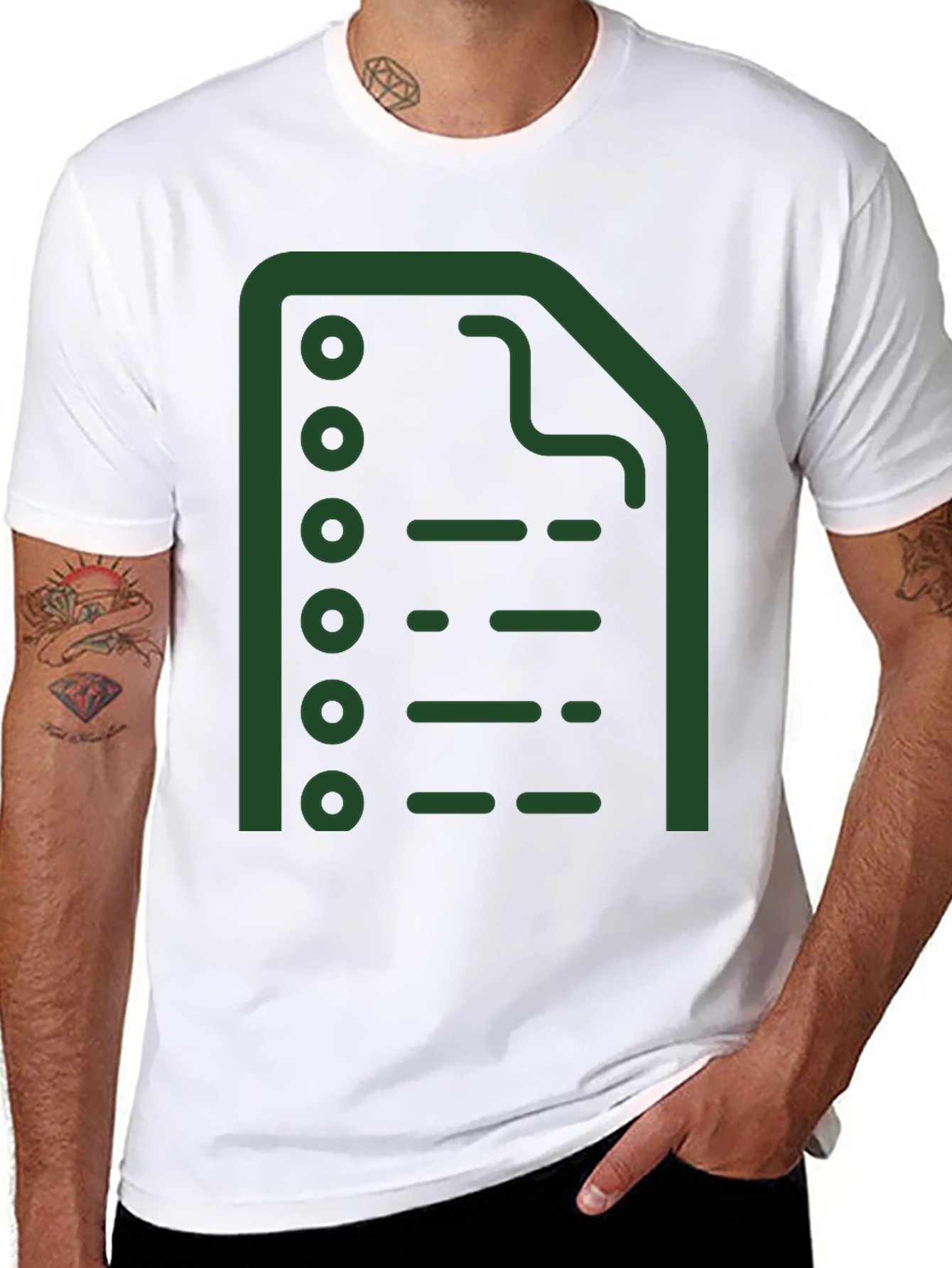 Abstract Green File Icon Black T-Shirt