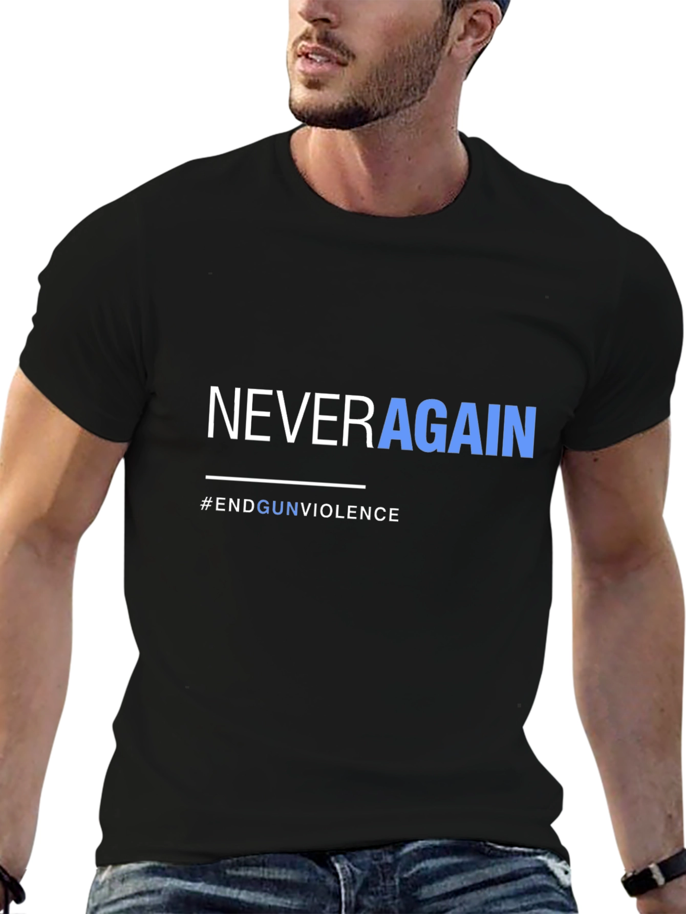 Never Again Graphic Tee - End Gun Violence T-Shirt