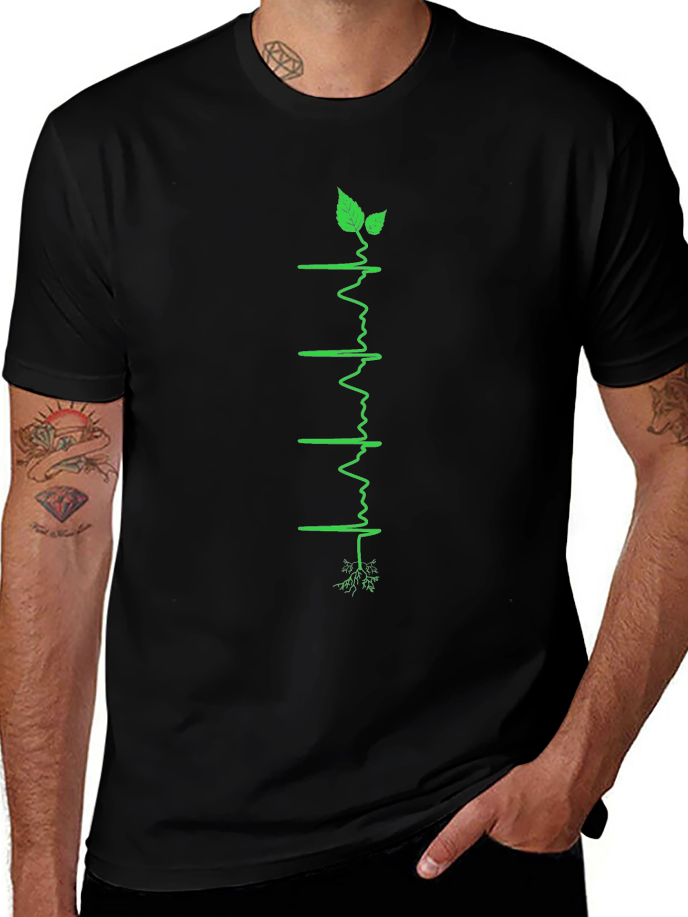 Nature ECG Black T-Shirt