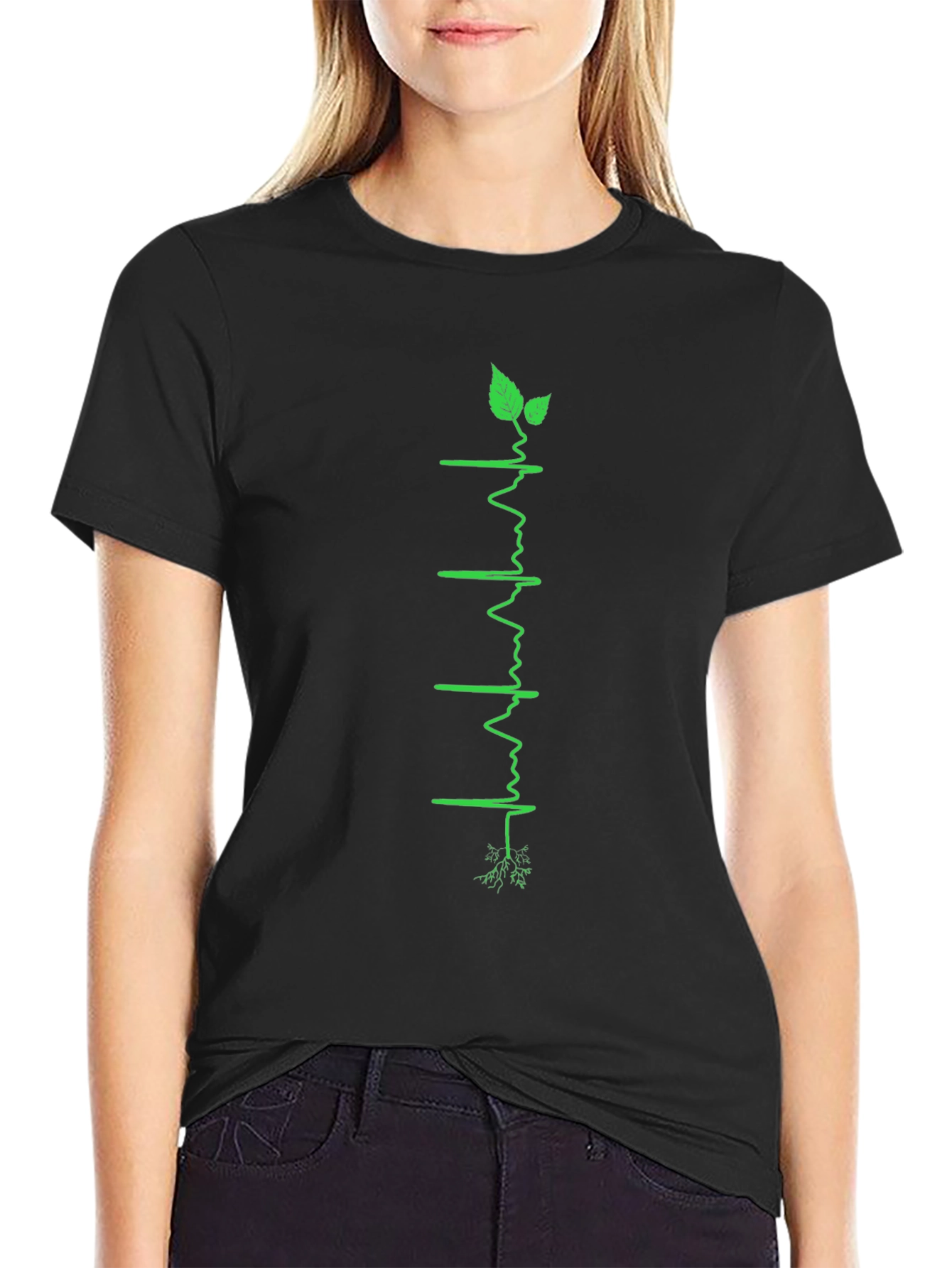 Nature ECG Black T-Shirt