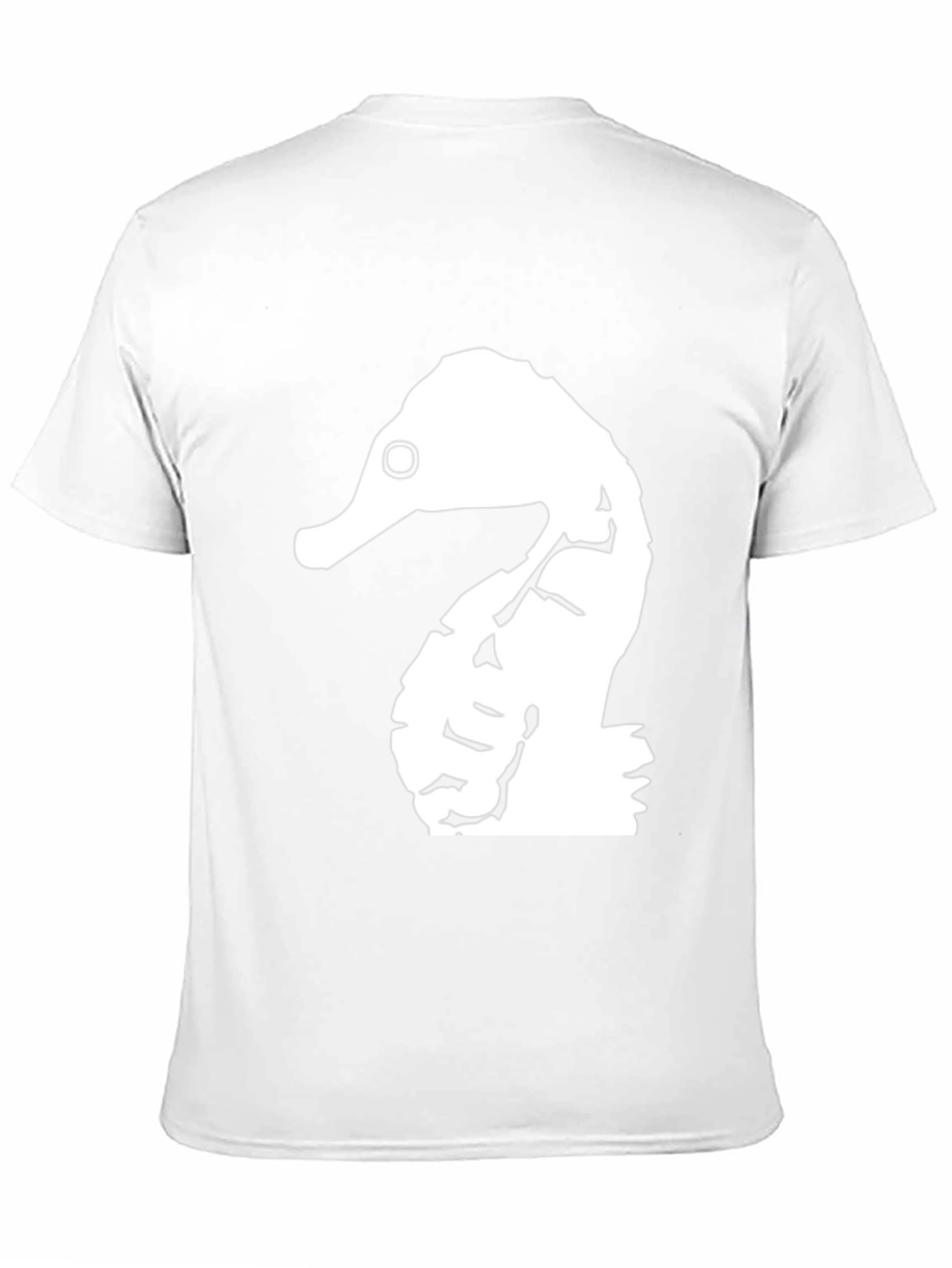 Unique Seahorse Graphic Print Black T-Shirt