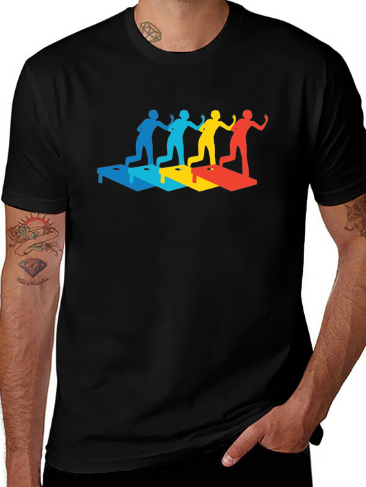 Colorful Cornhole Player T-Shirt