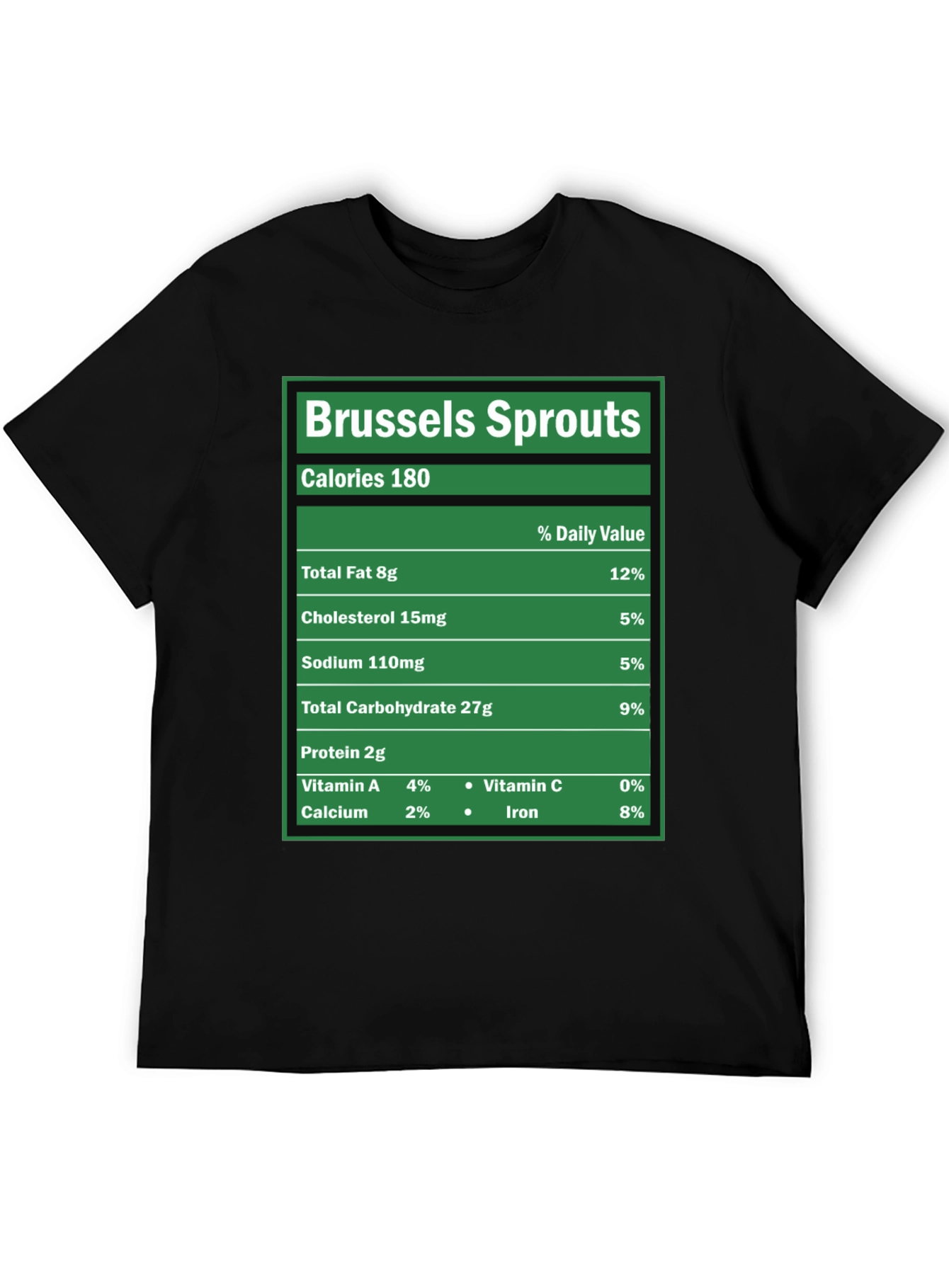 Brussels Sprouts Nutrition Facts Novelty T-Shirt