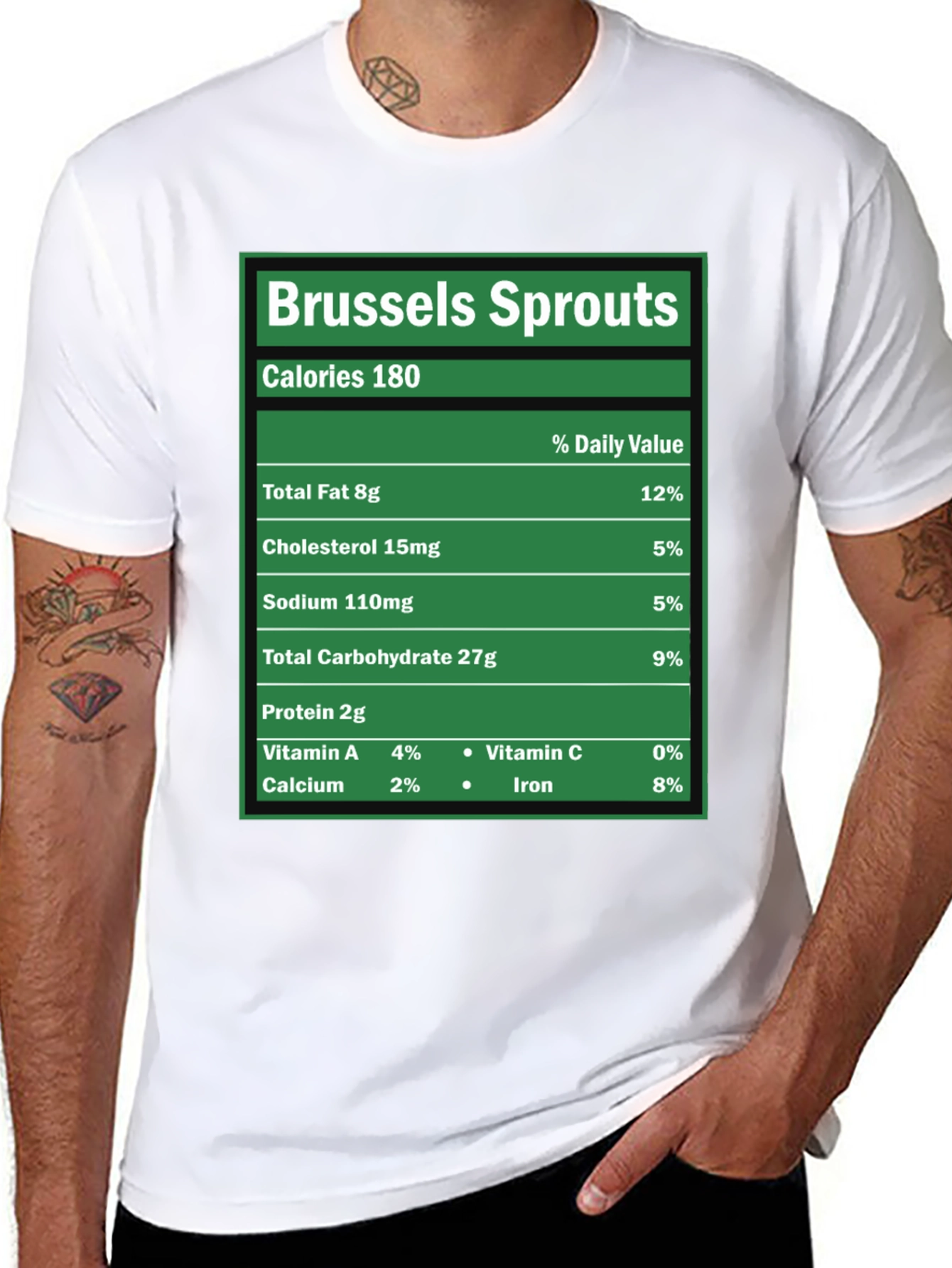 Brussels Sprouts Nutrition Facts Novelty T-Shirt