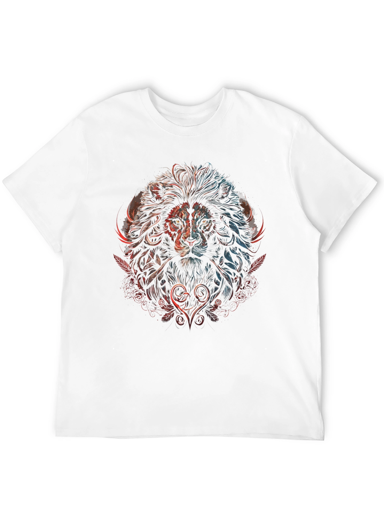 Lion Heart Graphic Tee - Artistic Design