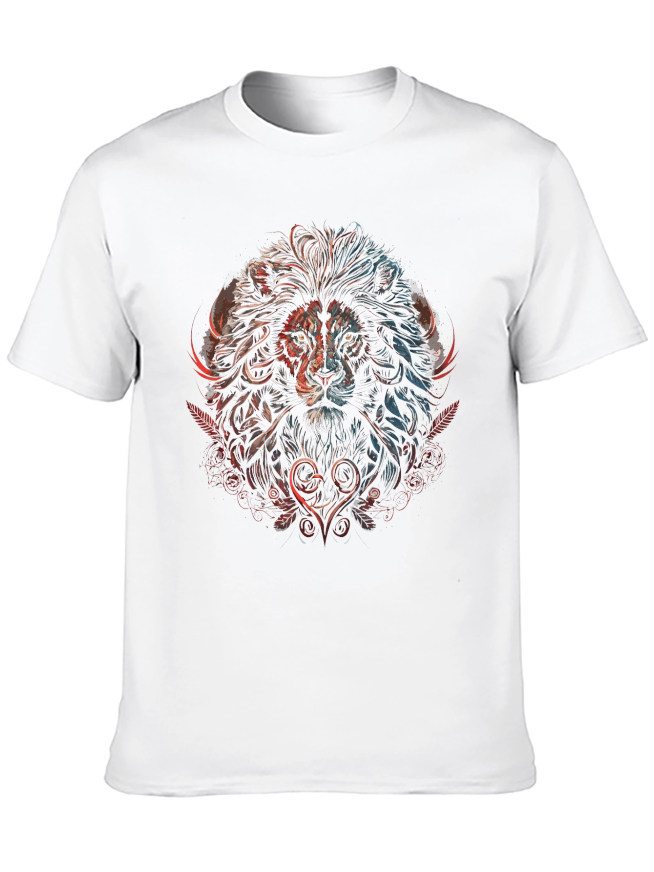 Lion Heart Graphic Tee - Artistic Design