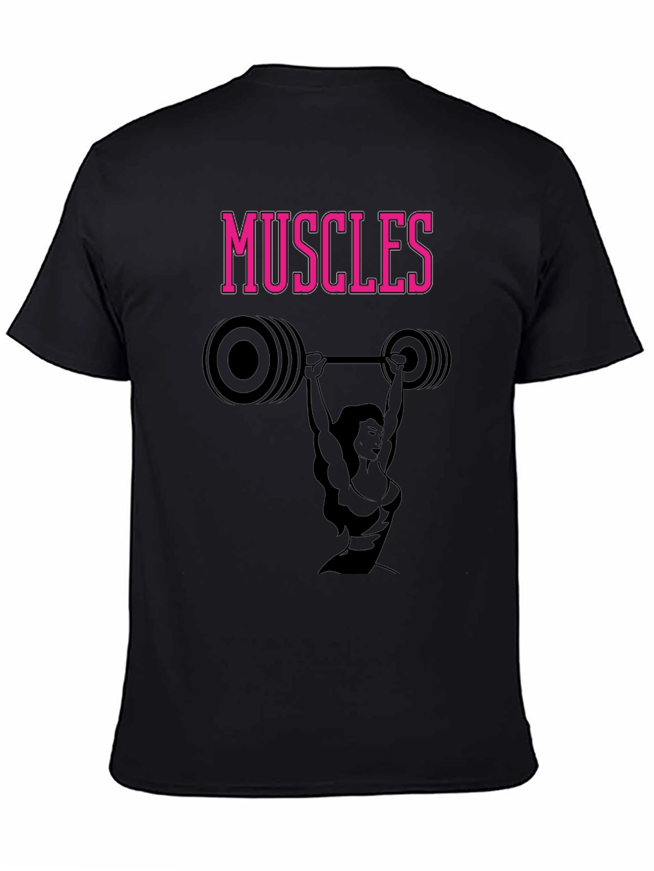Muscles Gym Black T-Shirt - Fitness Workout Tee