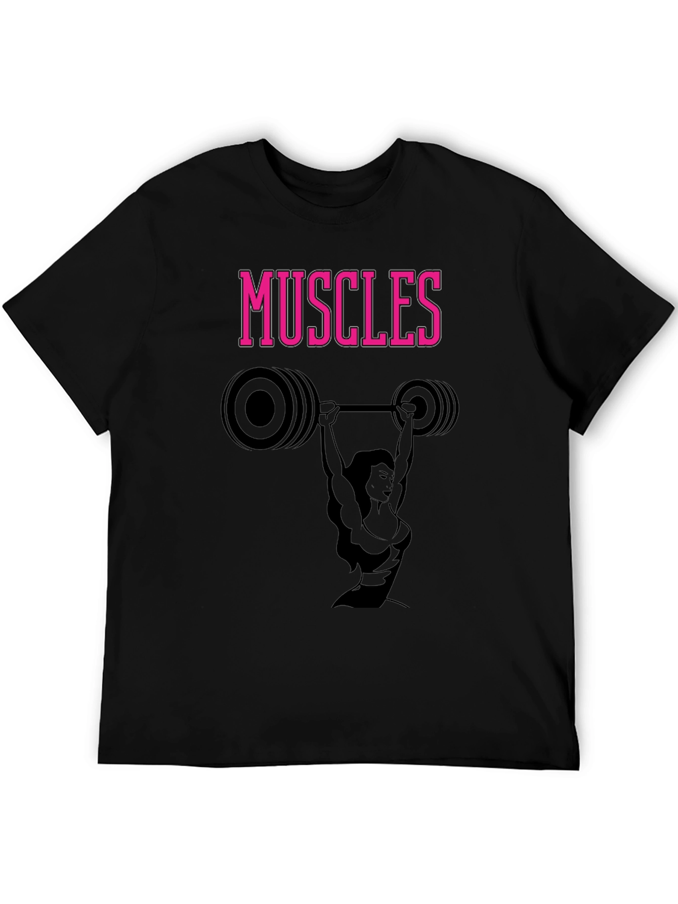 Muscles Gym Black T-Shirt - Fitness Workout Tee