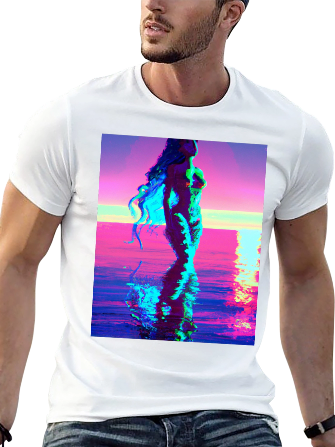 Venus Rising Graphic Tee - Black Cotton T-Shirt