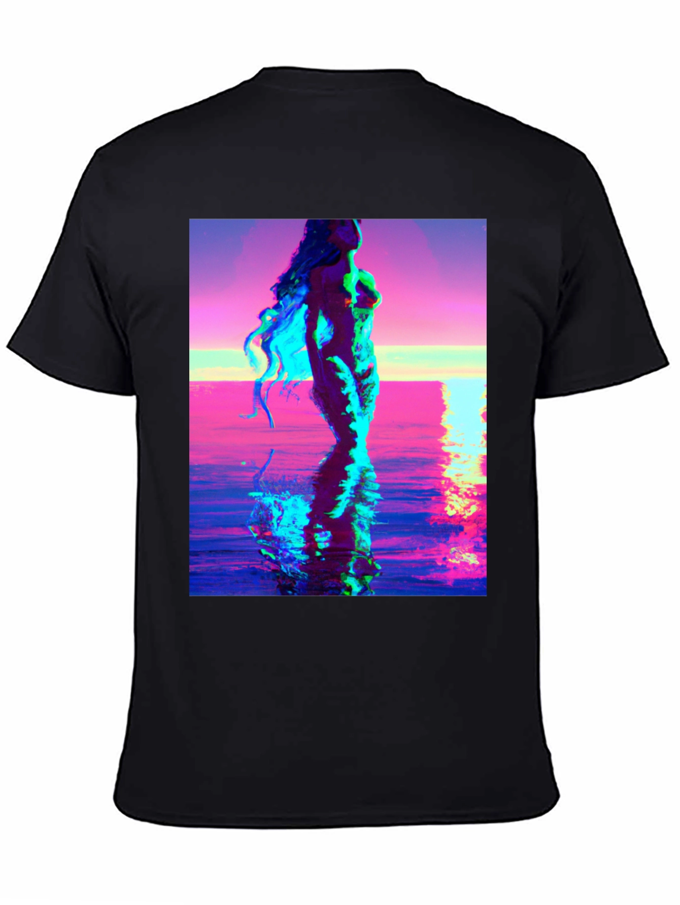 Venus Rising Graphic Tee - Black Cotton T-Shirt