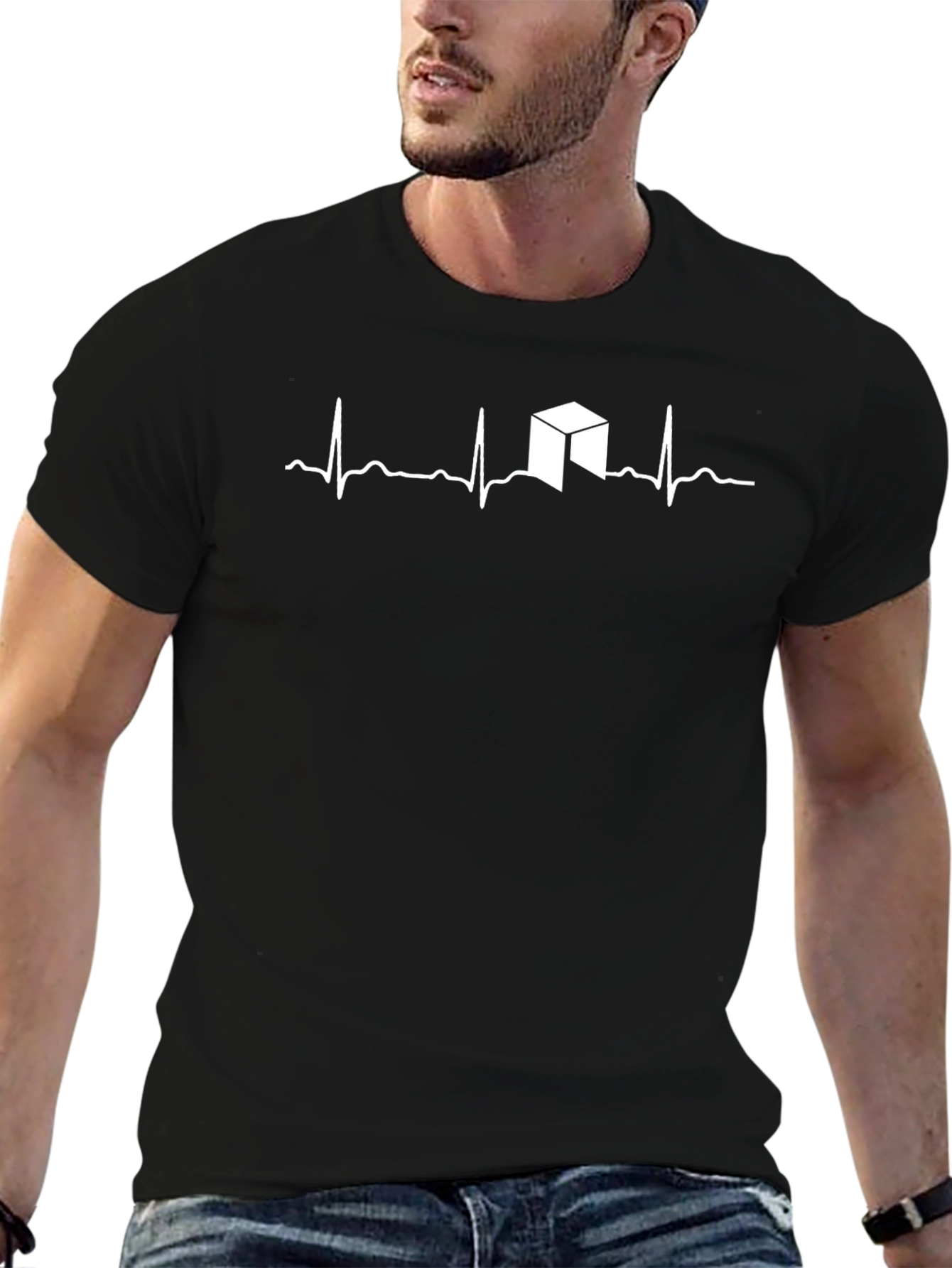 Neo Crypto Heartbeat T-Shirt - Black