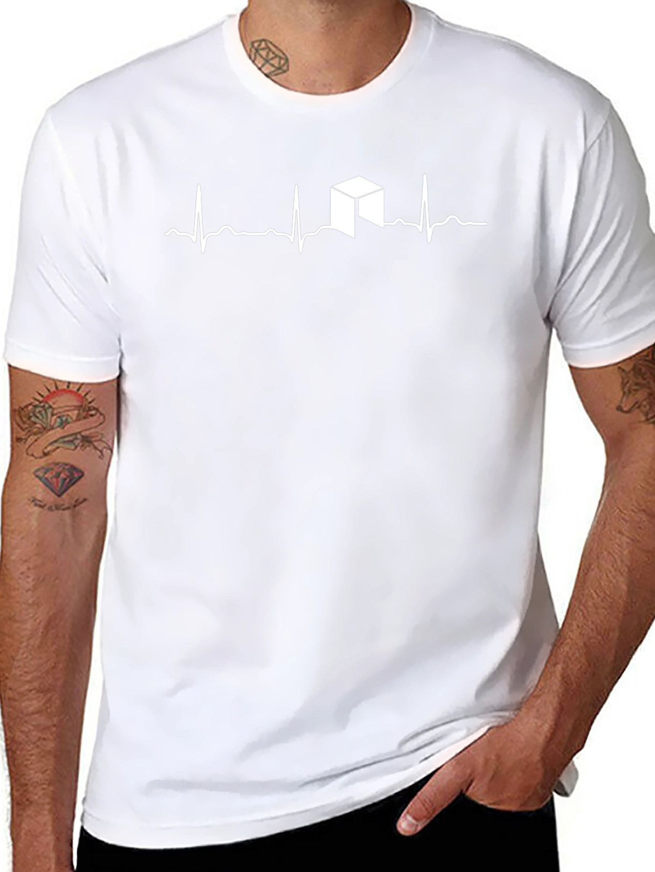 Neo Crypto Heartbeat T-Shirt - Black