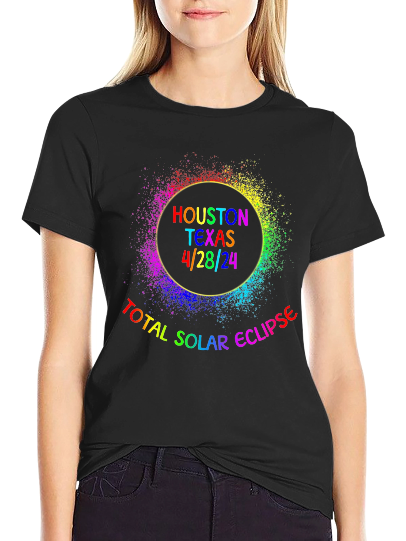Total Solar Eclipse Houston Texas April 8 2024 T-Shirt