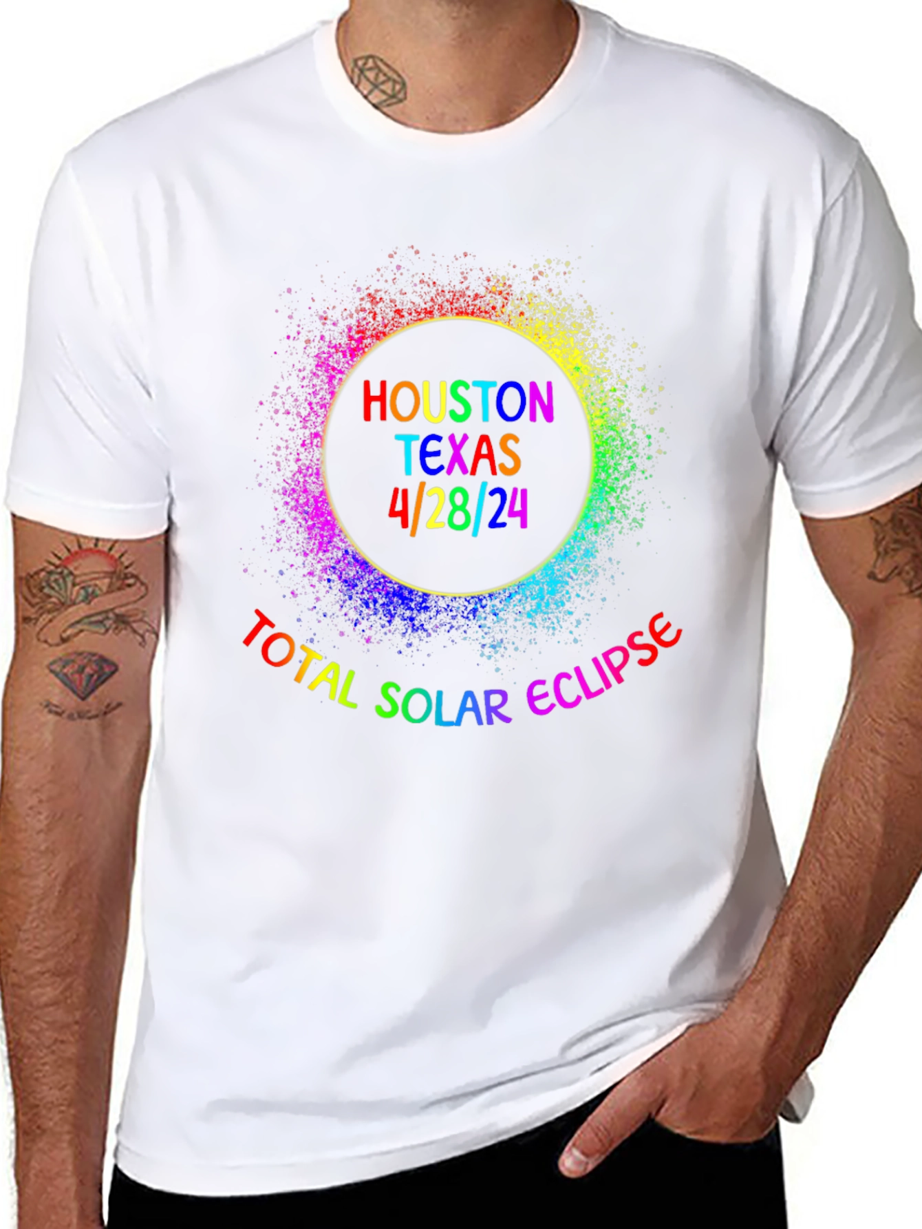Total Solar Eclipse Houston Texas April 8 2024 T-Shirt