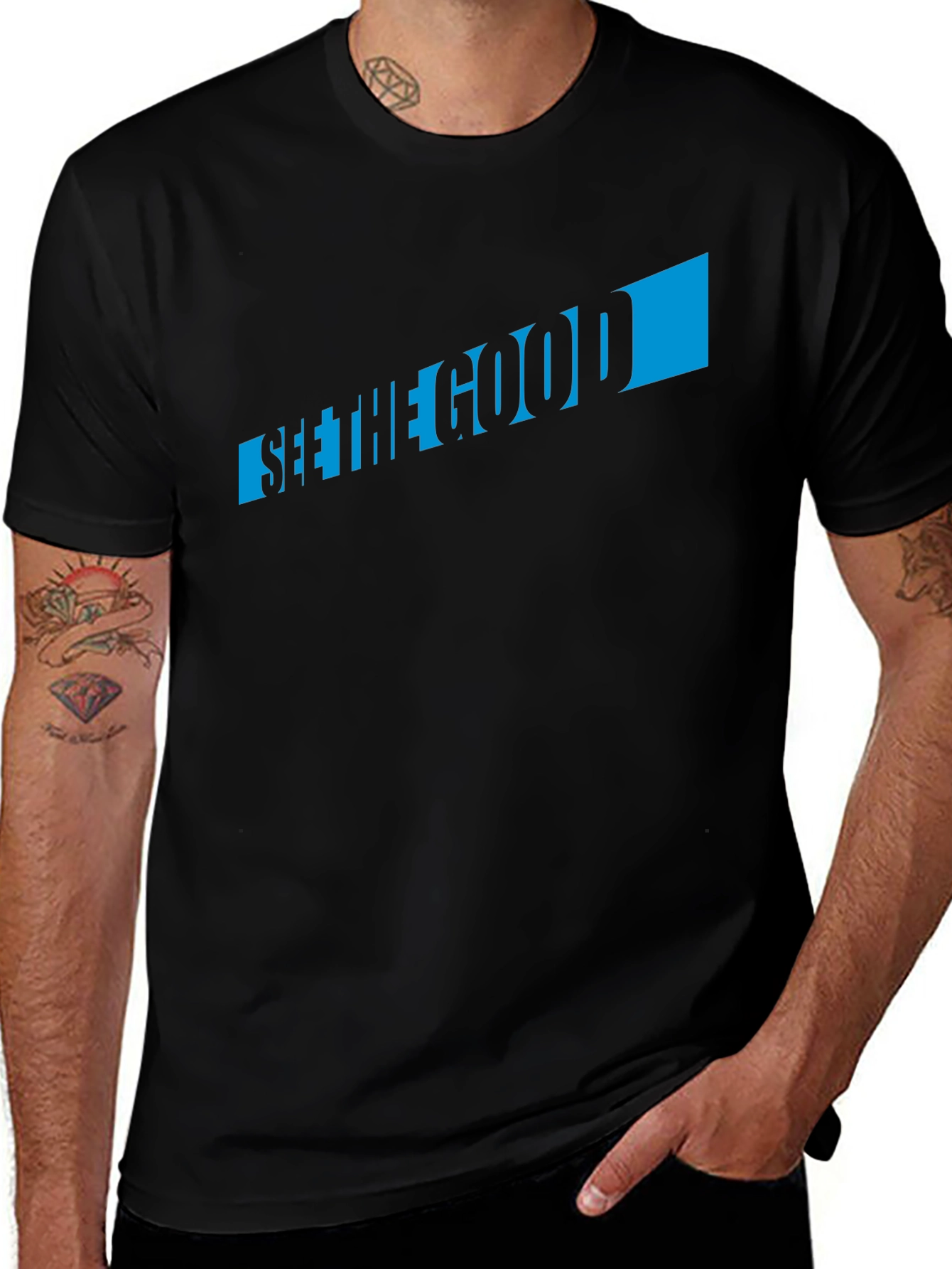 See the Good Graphic Tee - Mens Black T-Shirt