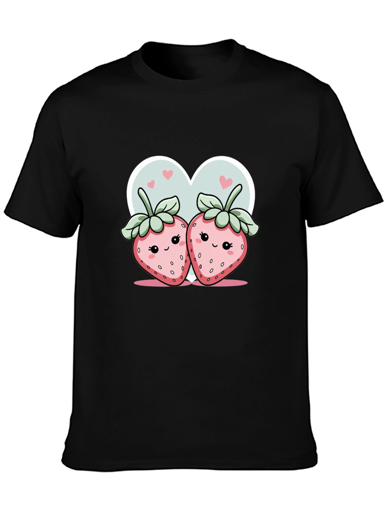 Cute Strawberry Couple Graphic Tee