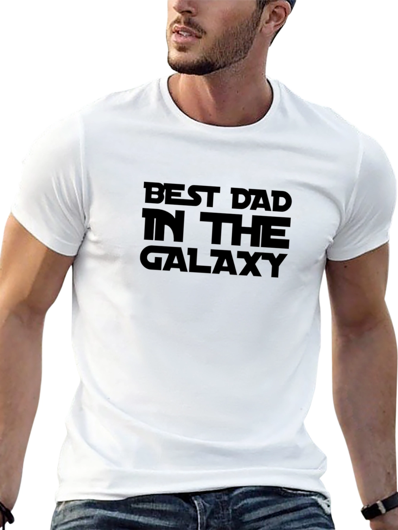 Best Dad in the Galaxy Black T-Shirt