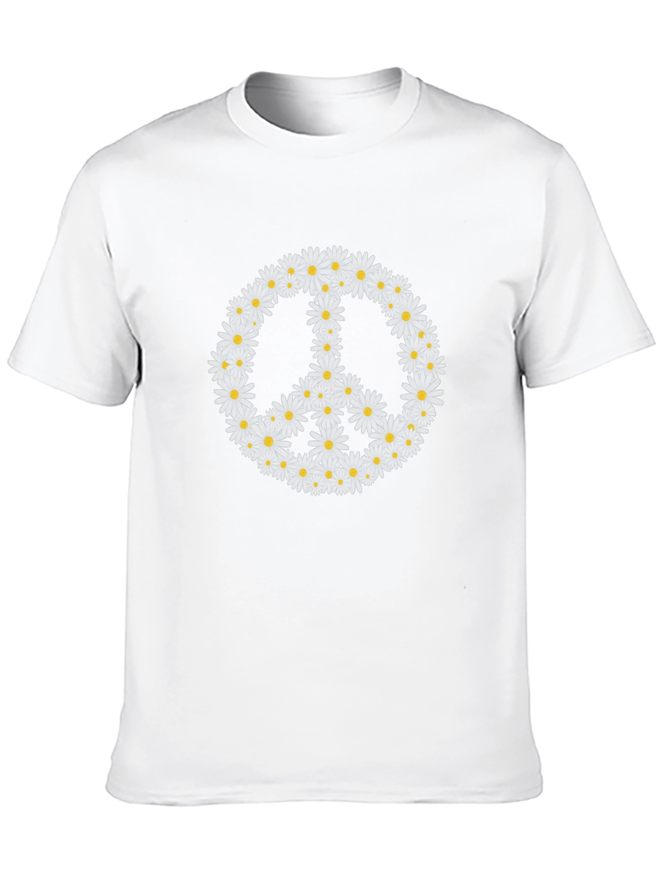Daisy Peace Sign Black T-Shirt