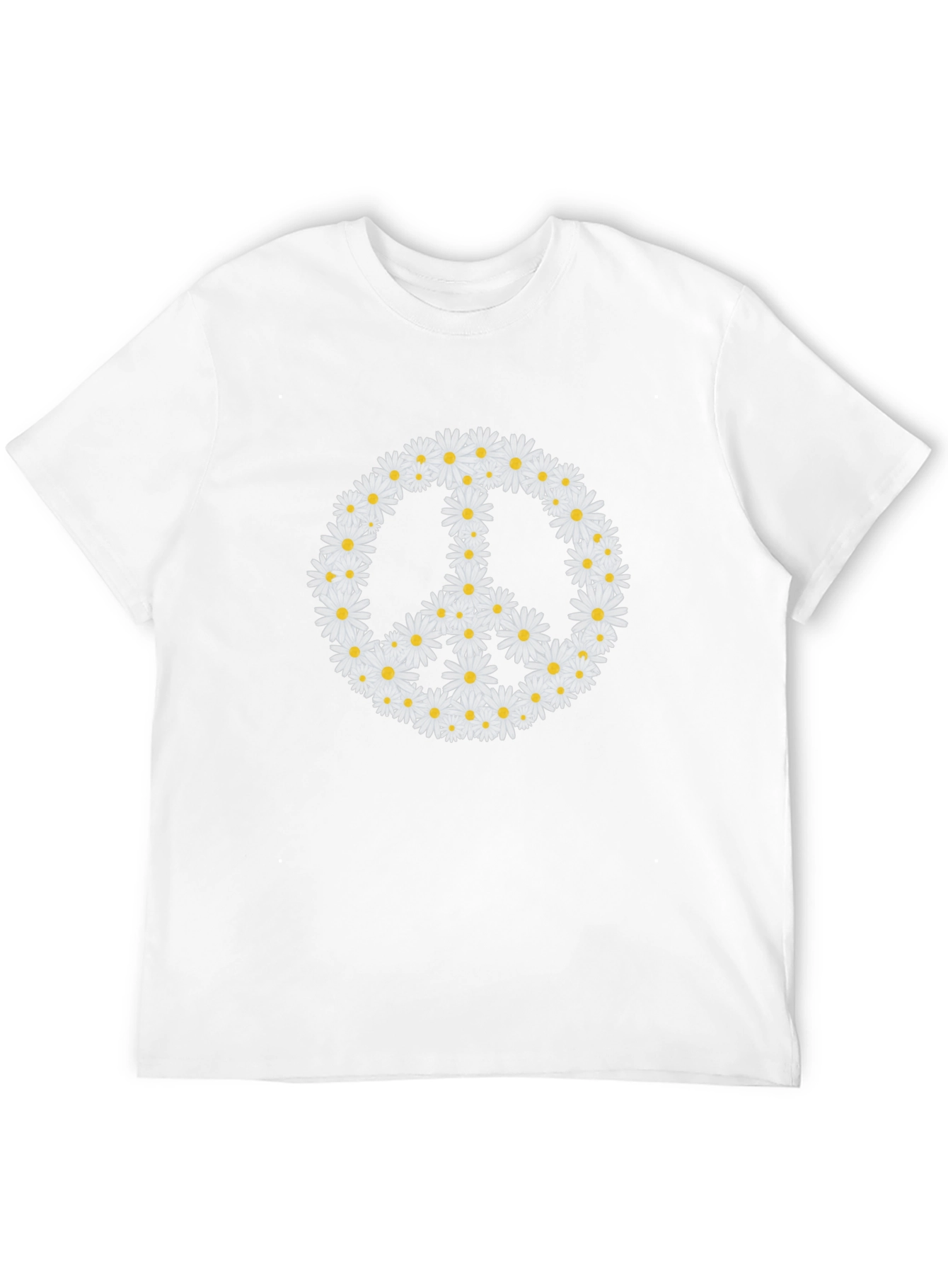 Daisy Peace Sign Black T-Shirt