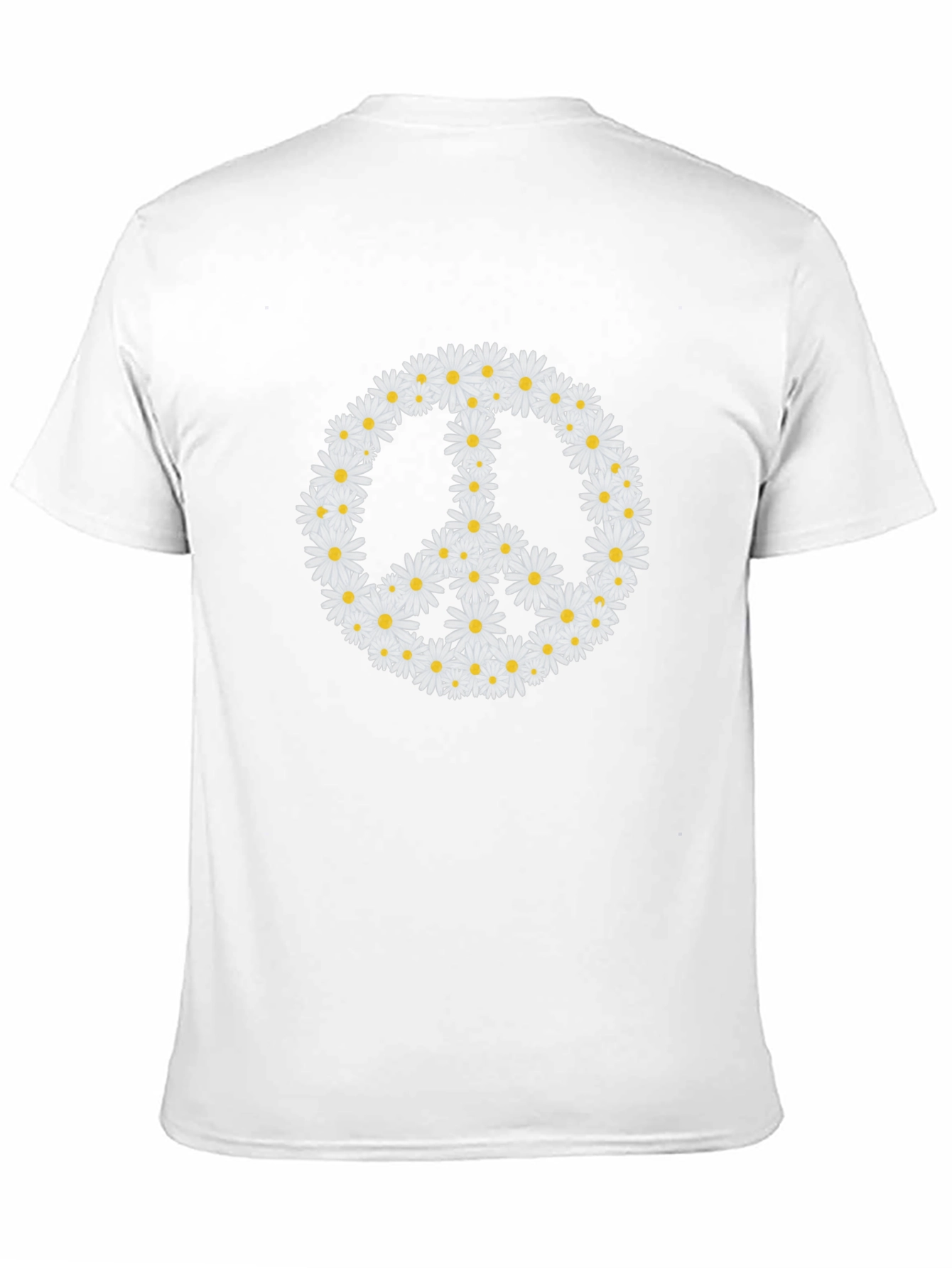 Daisy Peace Sign Black T-Shirt