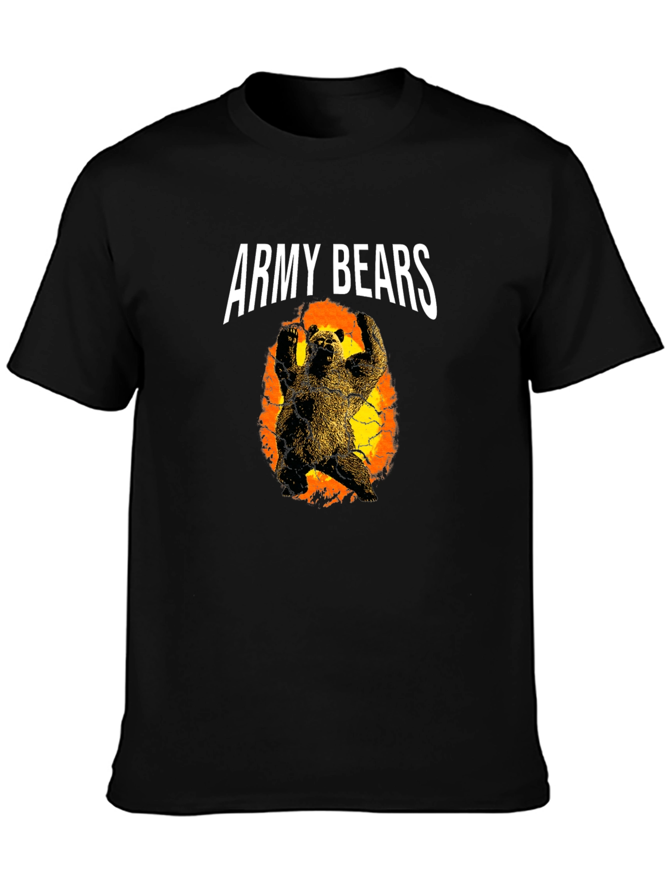 Army Bears Graphic T-Shirt - Black